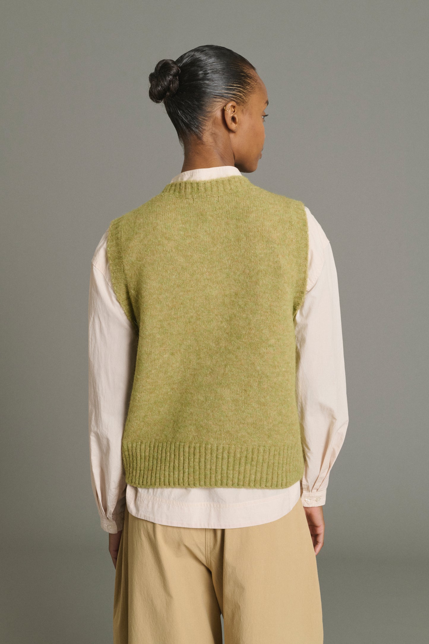 Pull Namaste - Sauge - Laine - Femme