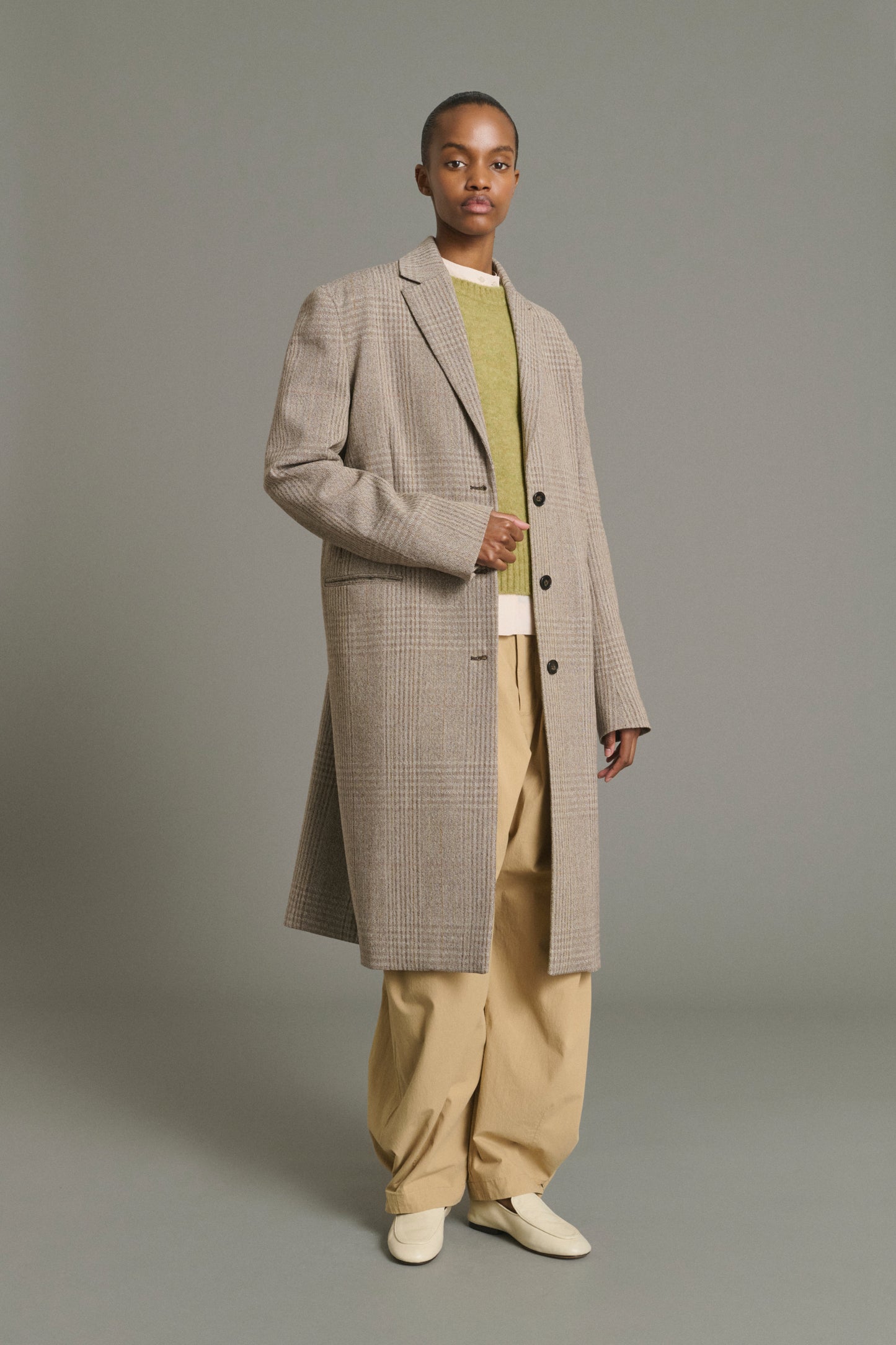 Lincoln coat - Brown/Beige - Wool - Women