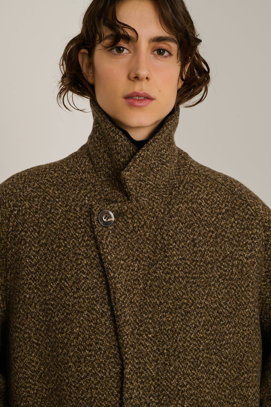 Manteau Brighton - Marron/Noir - Laine - Femme