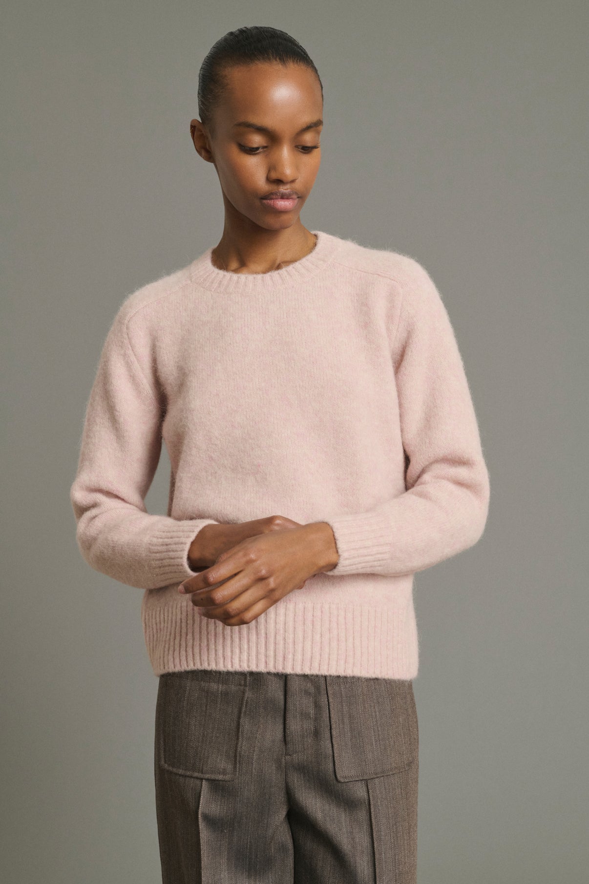 Pull Envie - Rose Pâle - Laine - Femme vue 1