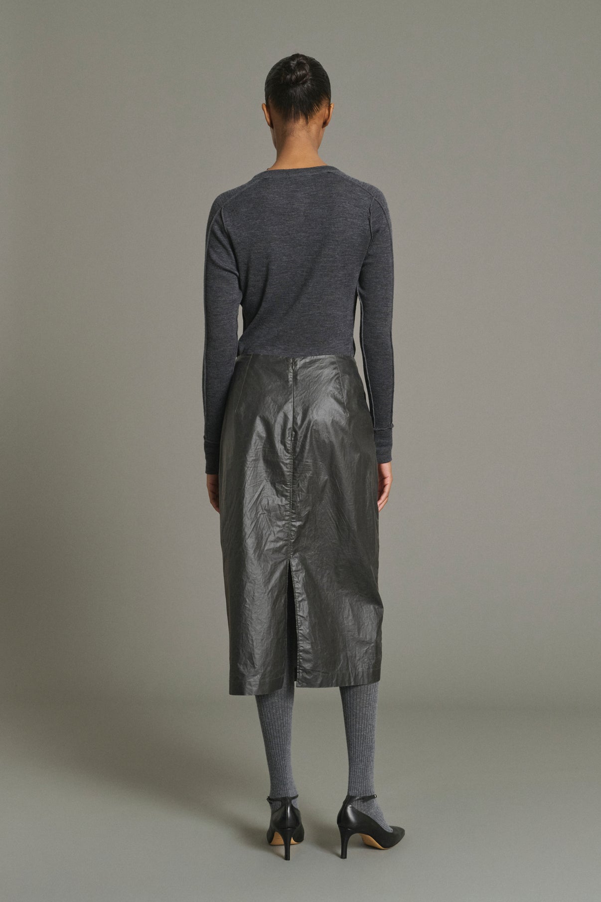 T-Shirt Laos - Anthracite Grey - Wool - Women vue 2