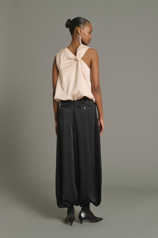 Pantalon Leopold - Noir - Soie - Femme