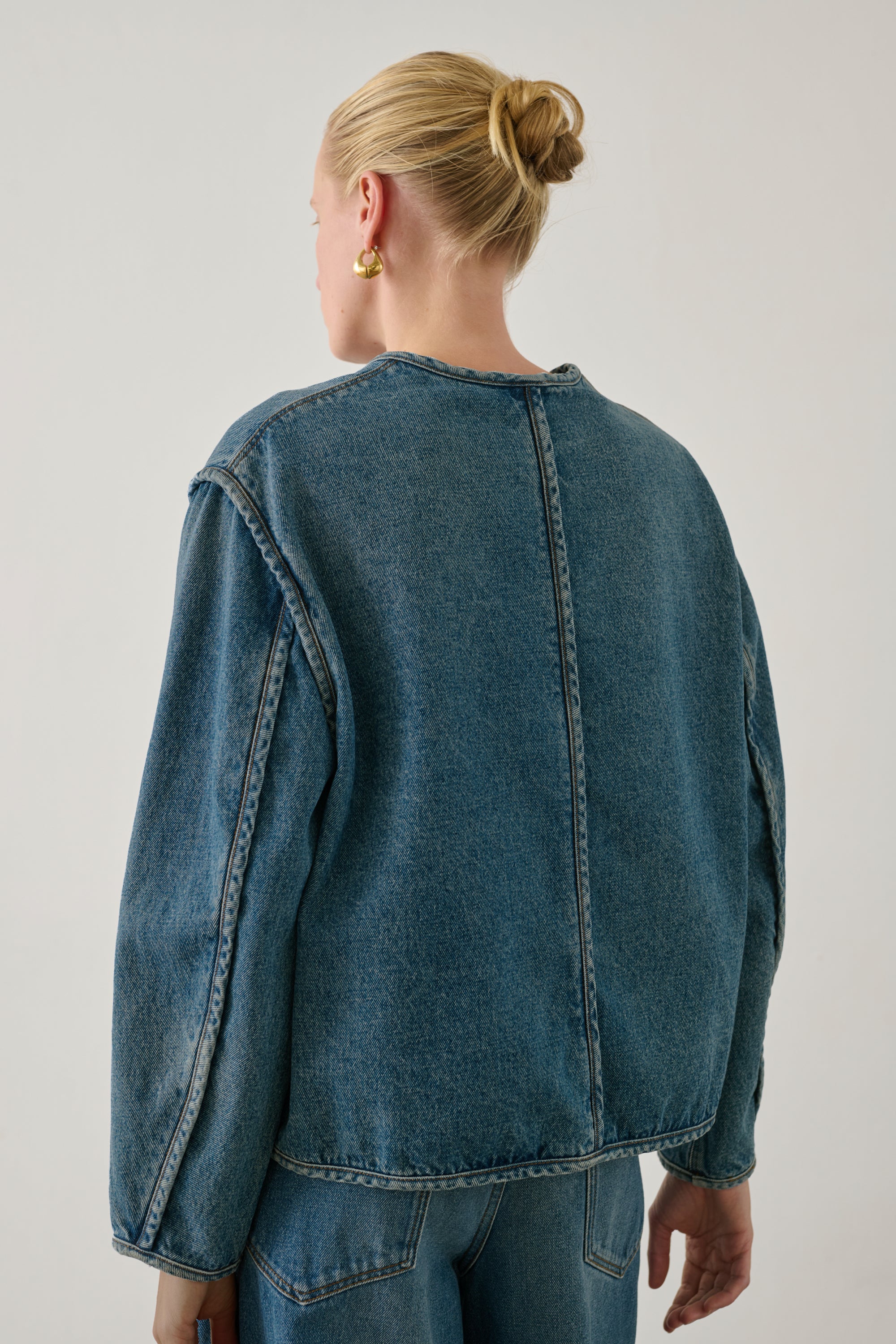 Agatha Jacket - Blue Denim Cotton Women's - Soeur