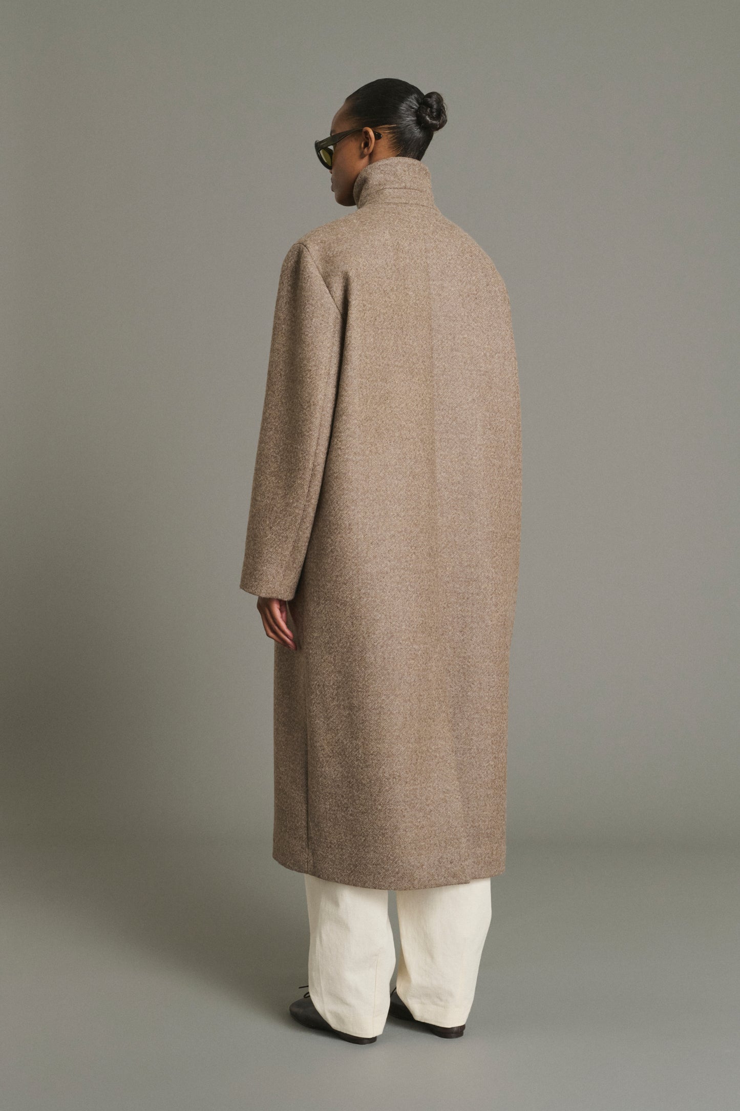 Germain Coat - Taupe - Wool - Women