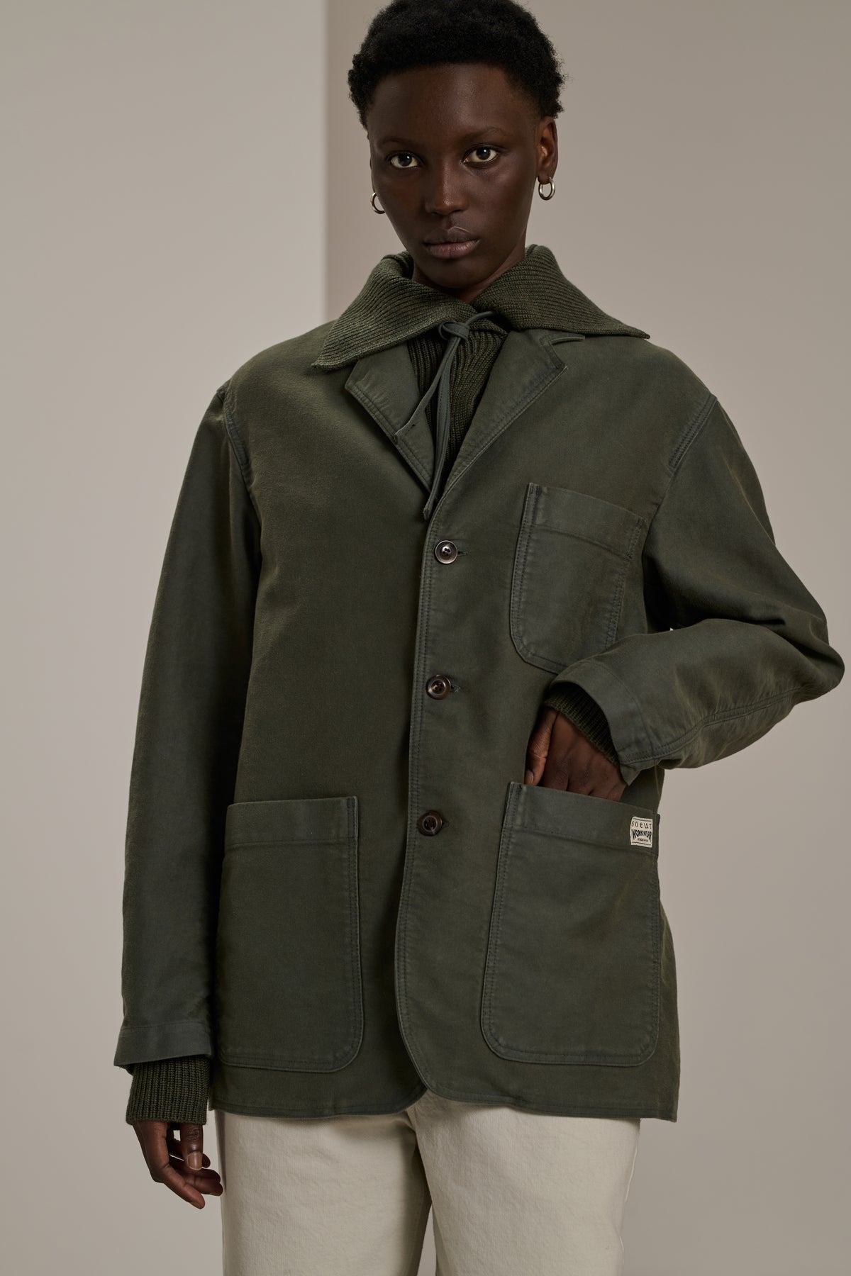 Veste Alphonse - Bleu Gris - Coton - Femme vue 2