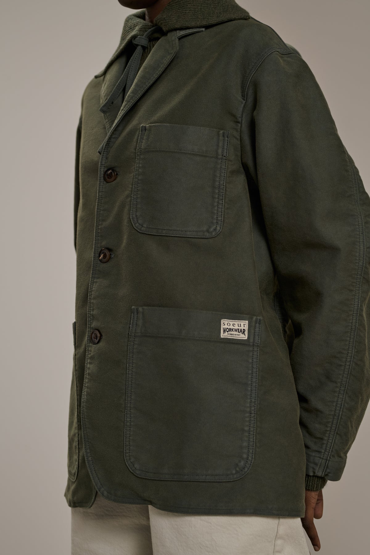 Veste Alphonse - Bleu Gris - Coton - Femme vue 3