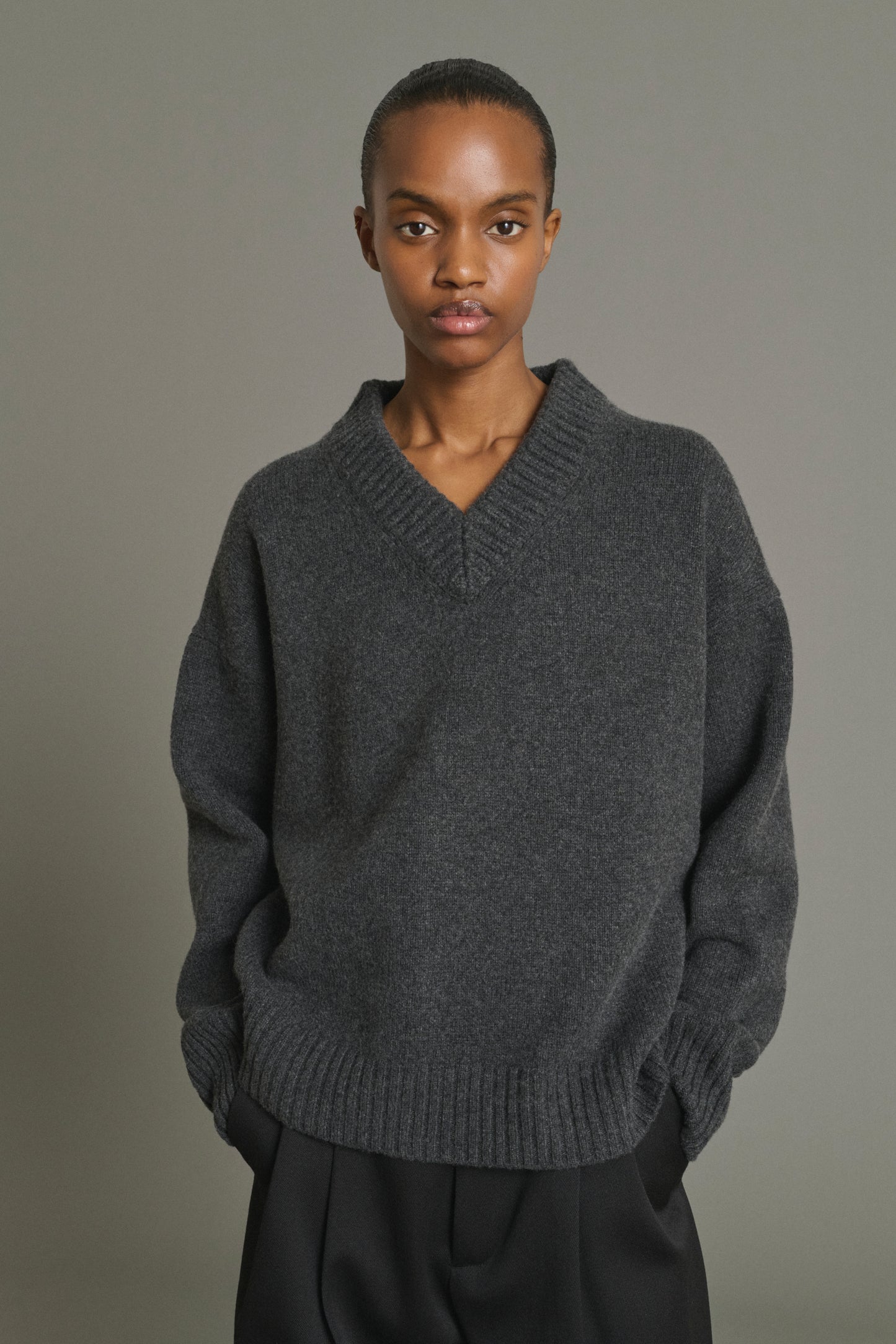 Pullover Julie - Anthracite Grey - Merino Wool - Women