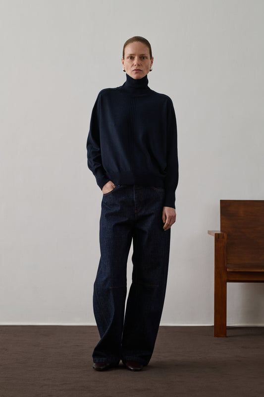 Pull Nord - Navy - Laine - Femme