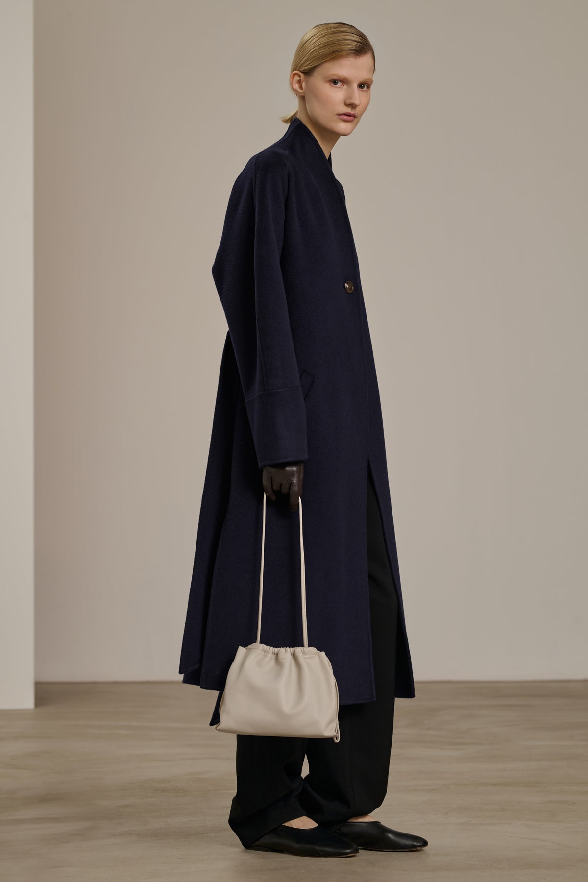 Sac Suzette - Gris Clair - Cuir - Femme vue 4