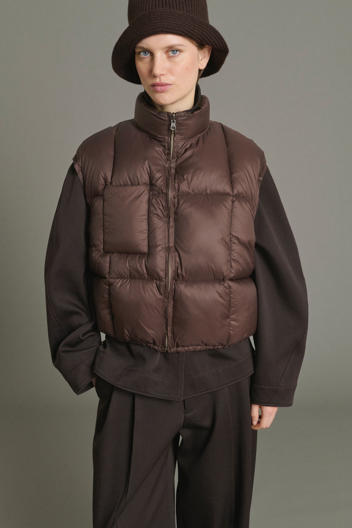Jensen puffer jacket - Khaki - Cotton - Women vue 3
