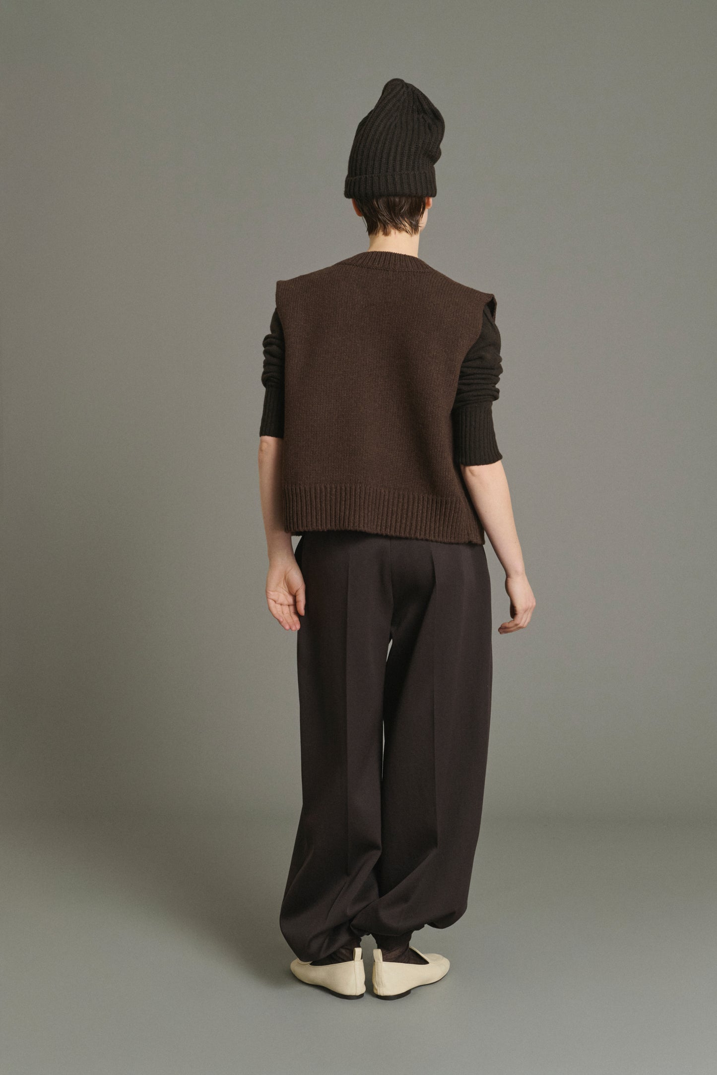 Cardigan Kalyanee - Chocolate - Wool - Women