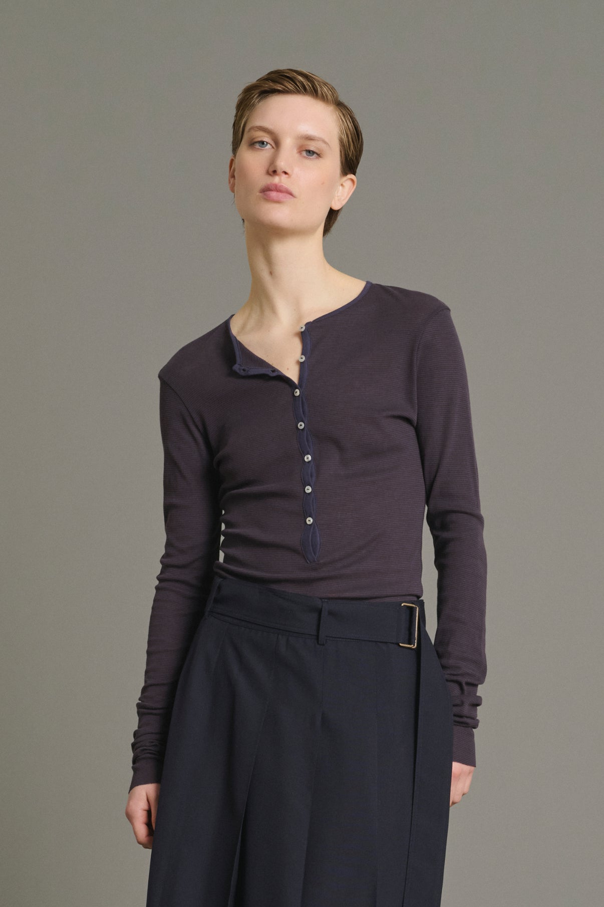 Tee-Shirt Isabella - Marron Rouge/Violet Foncé - Coton - Femme vue 3
