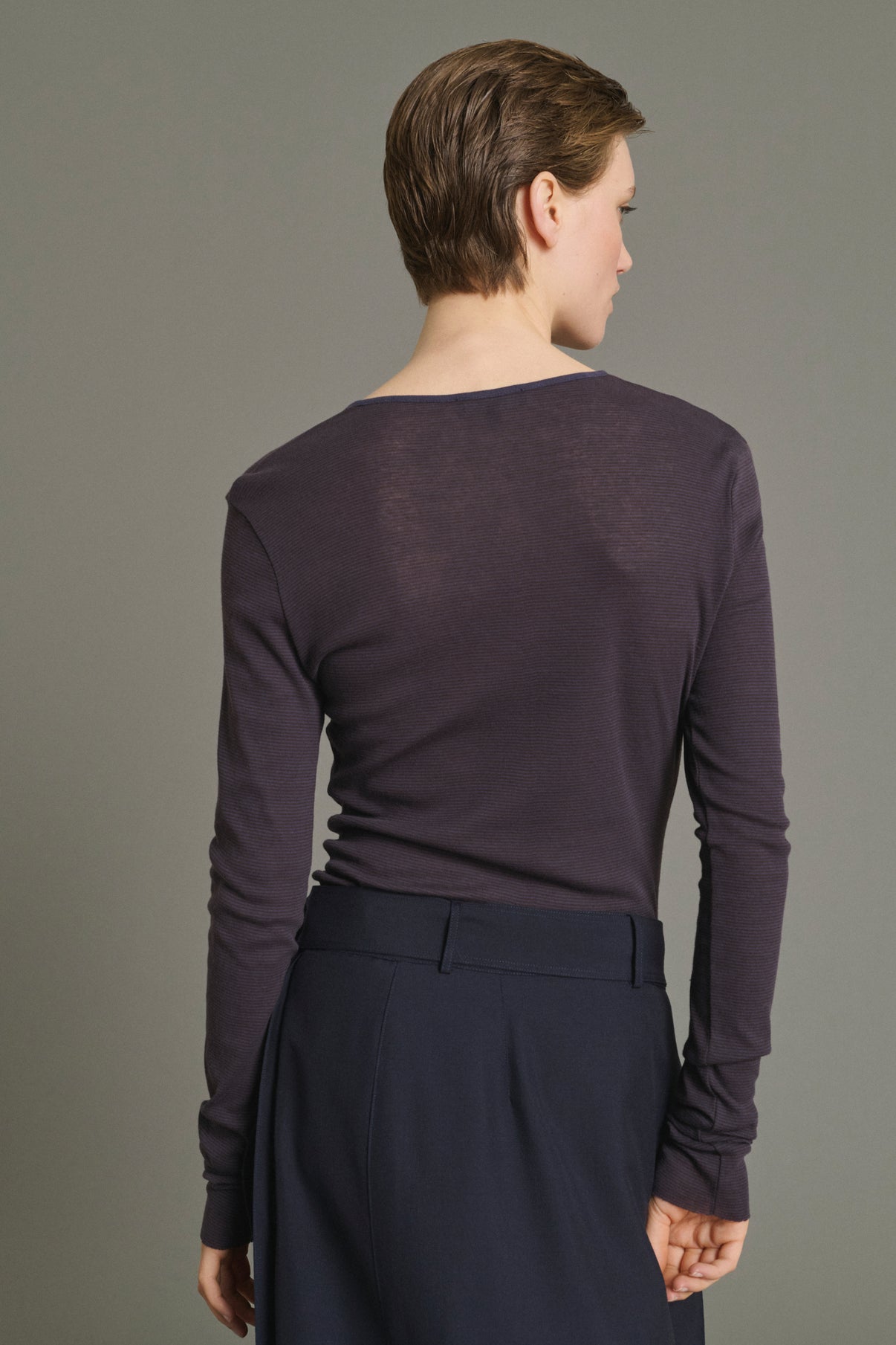 Tee-Shirt Isabella - Marron Rouge/Violet Foncé - Coton - Femme vue 4