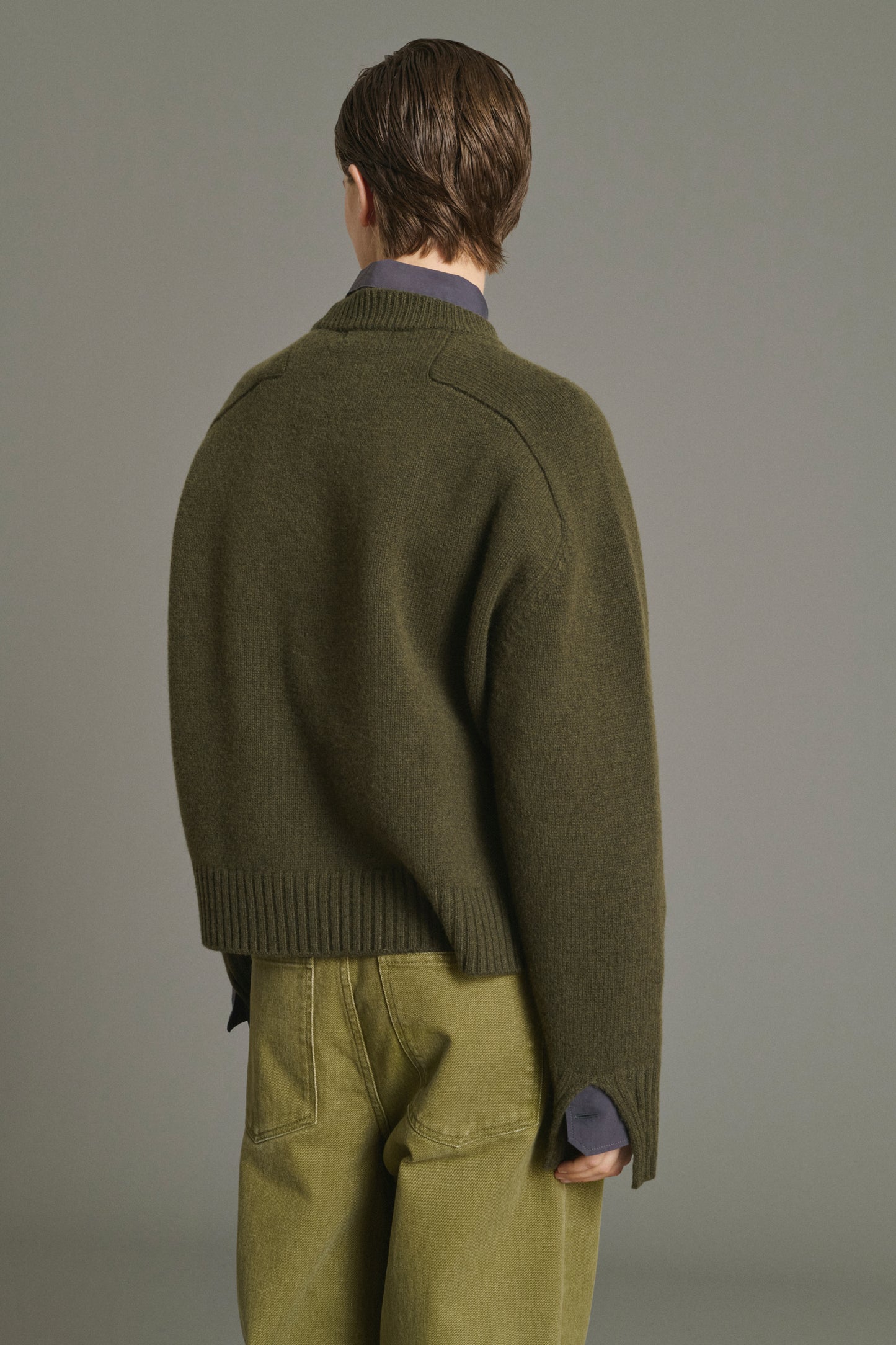 Pull Will - Kaki Chiné - Laine Mérinos - Femme