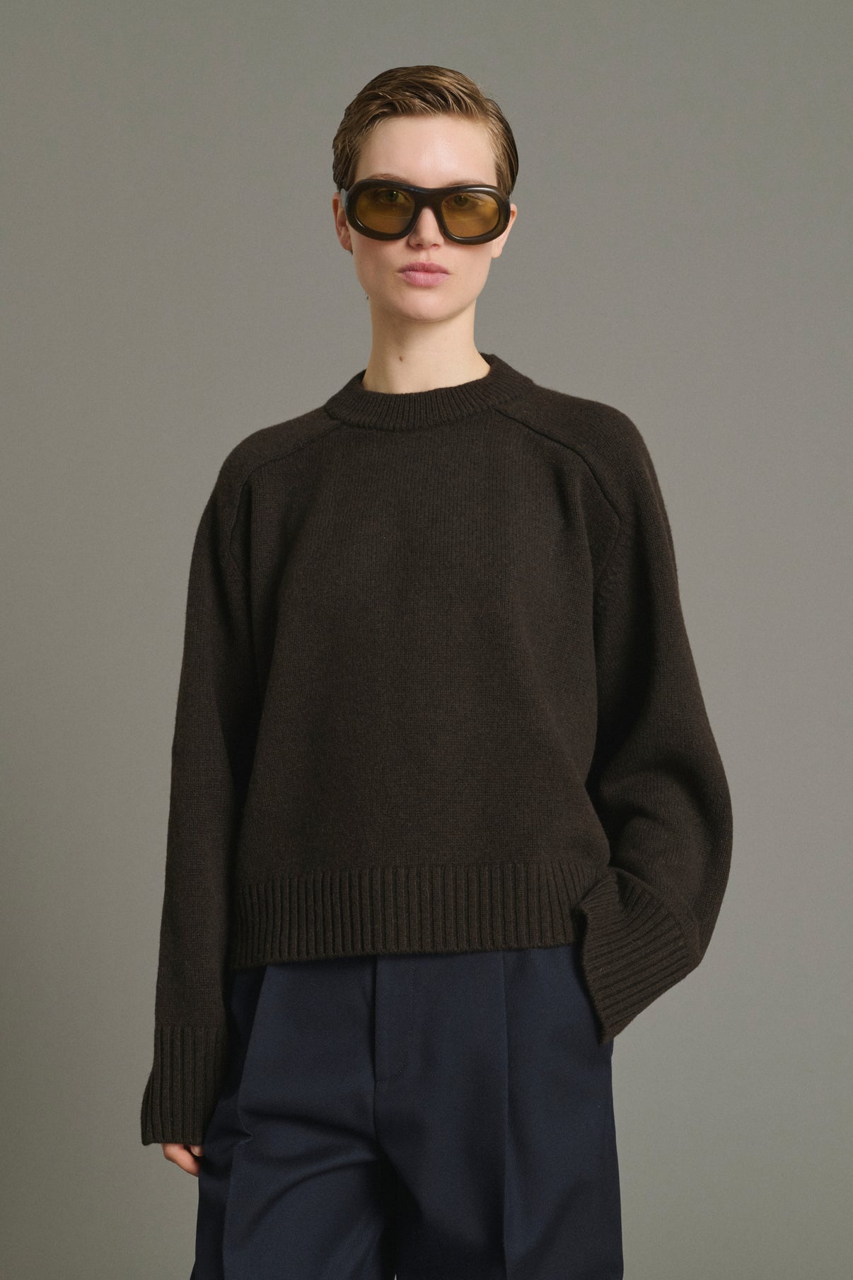 Pull Will - Chocolat - Laine Mérinos - Femme vue 3