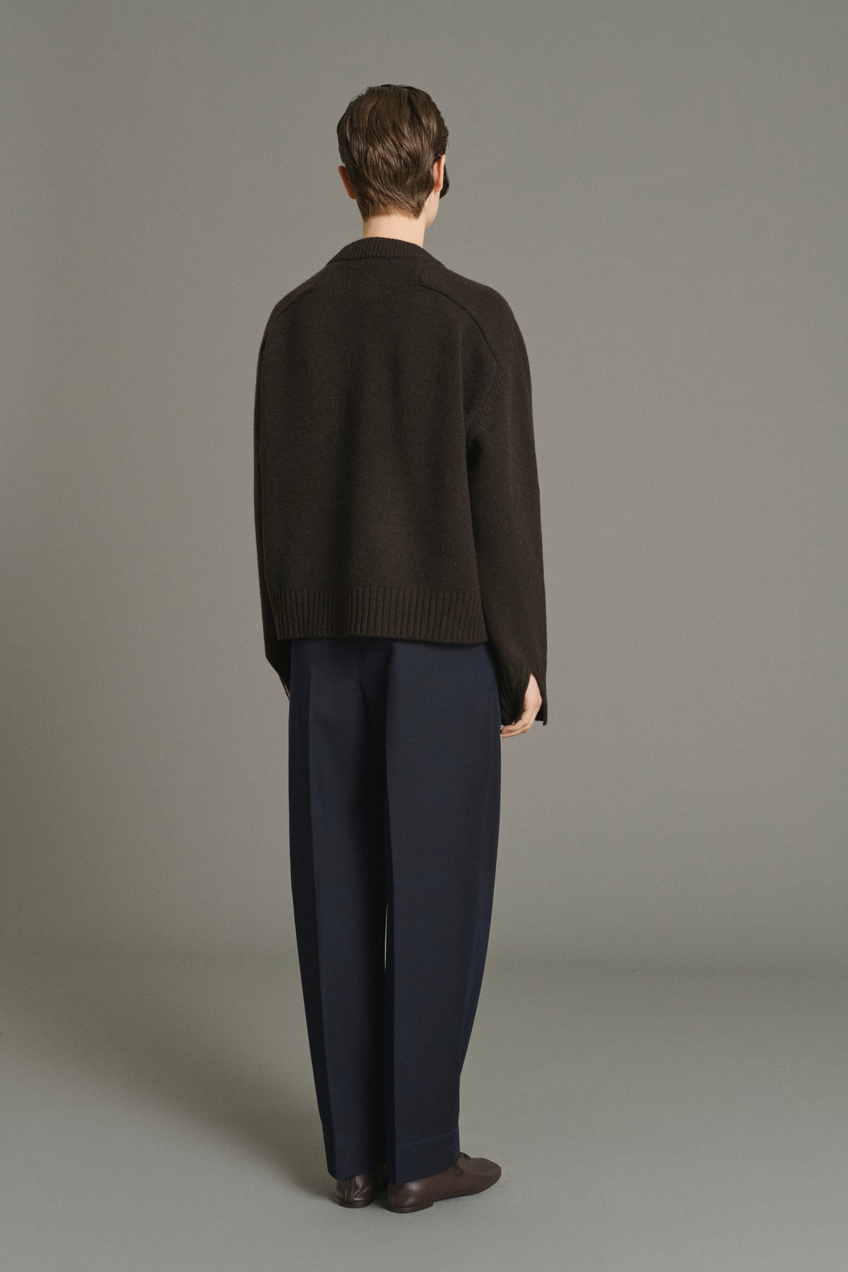 Pull Will - Chocolat - Laine Mérinos - Femme vue 2