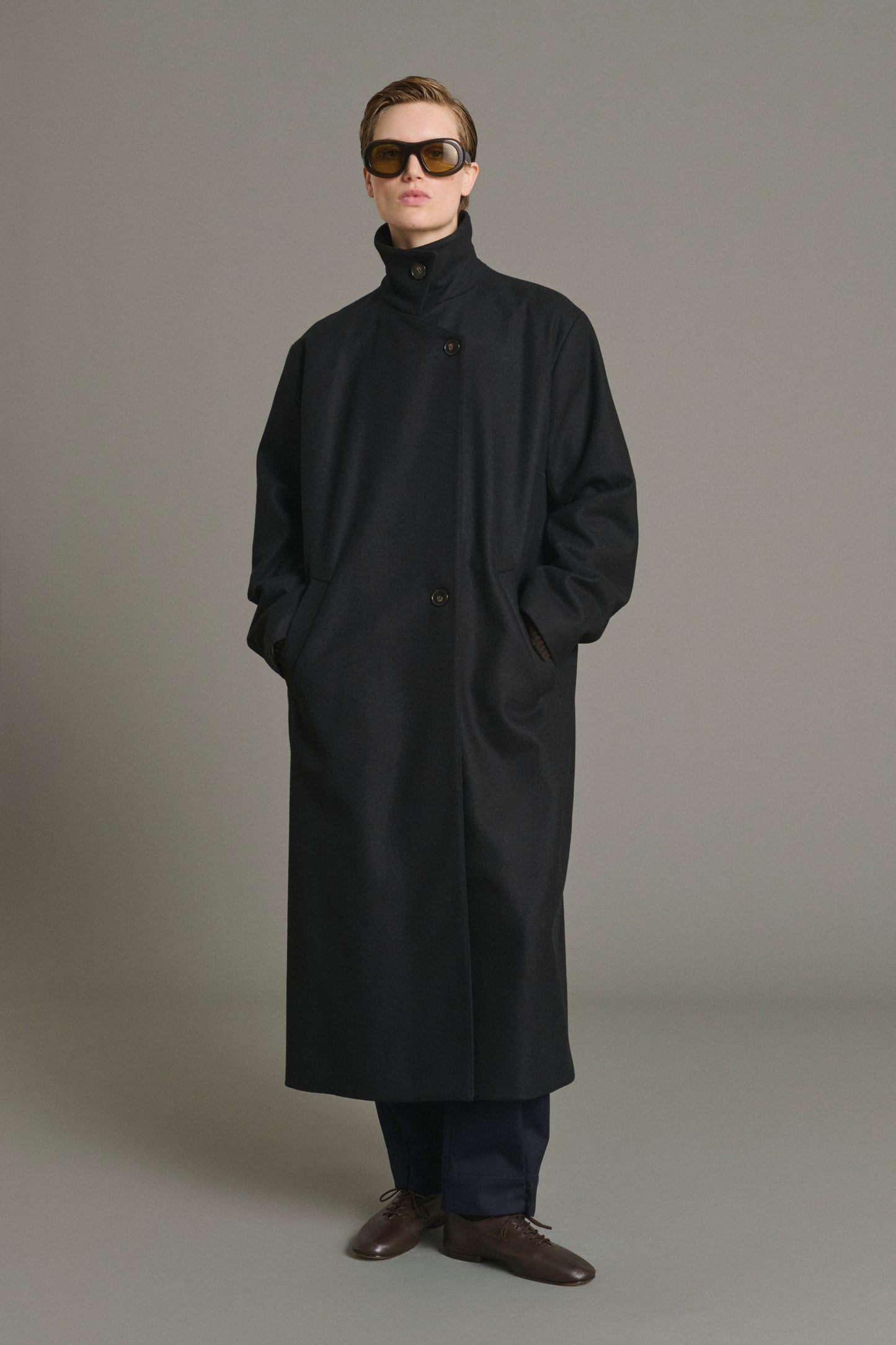 Manteau Germain - Noir - Laine - Femme