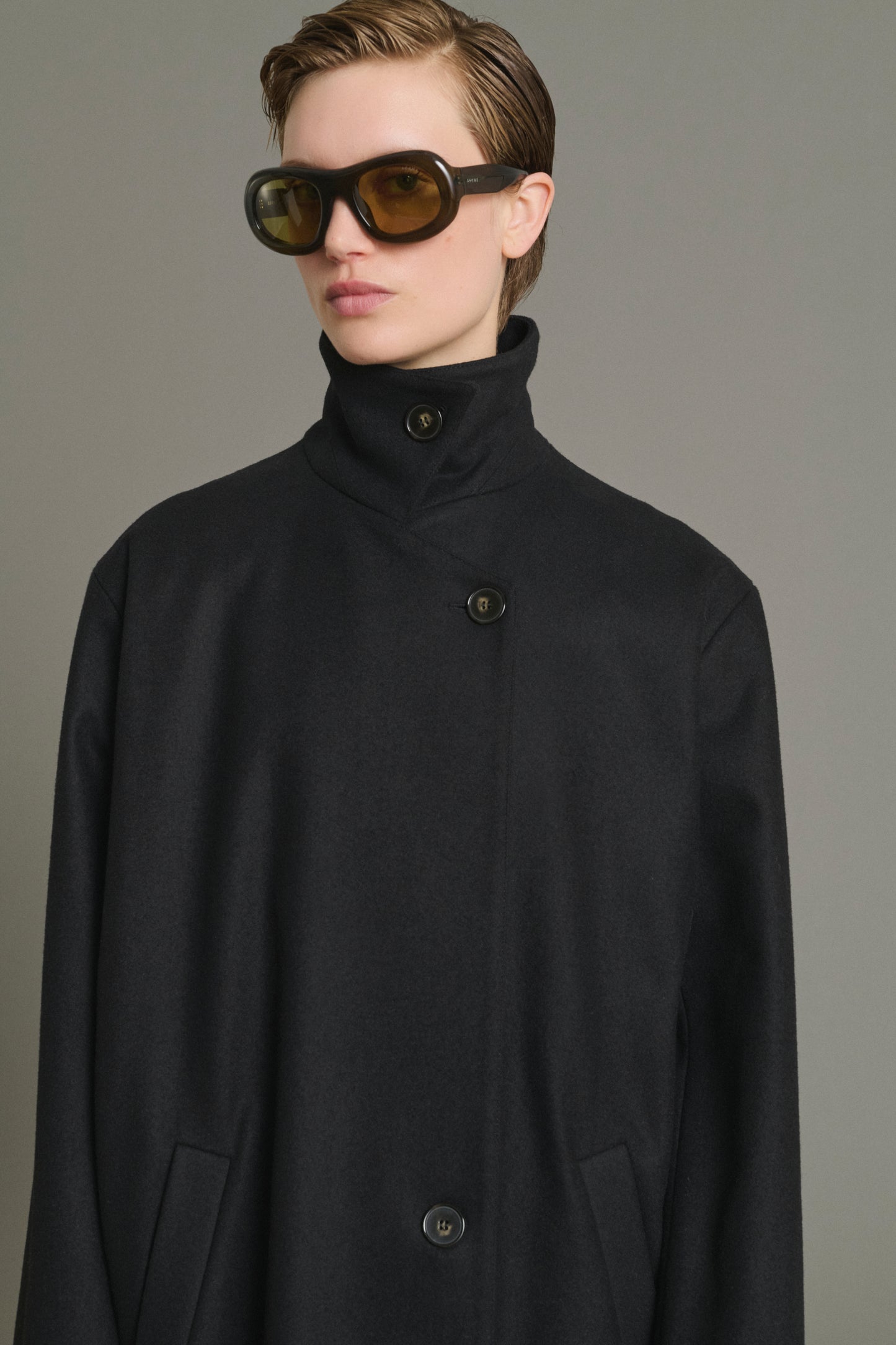 Manteau Germain - Noir - Laine - Femme