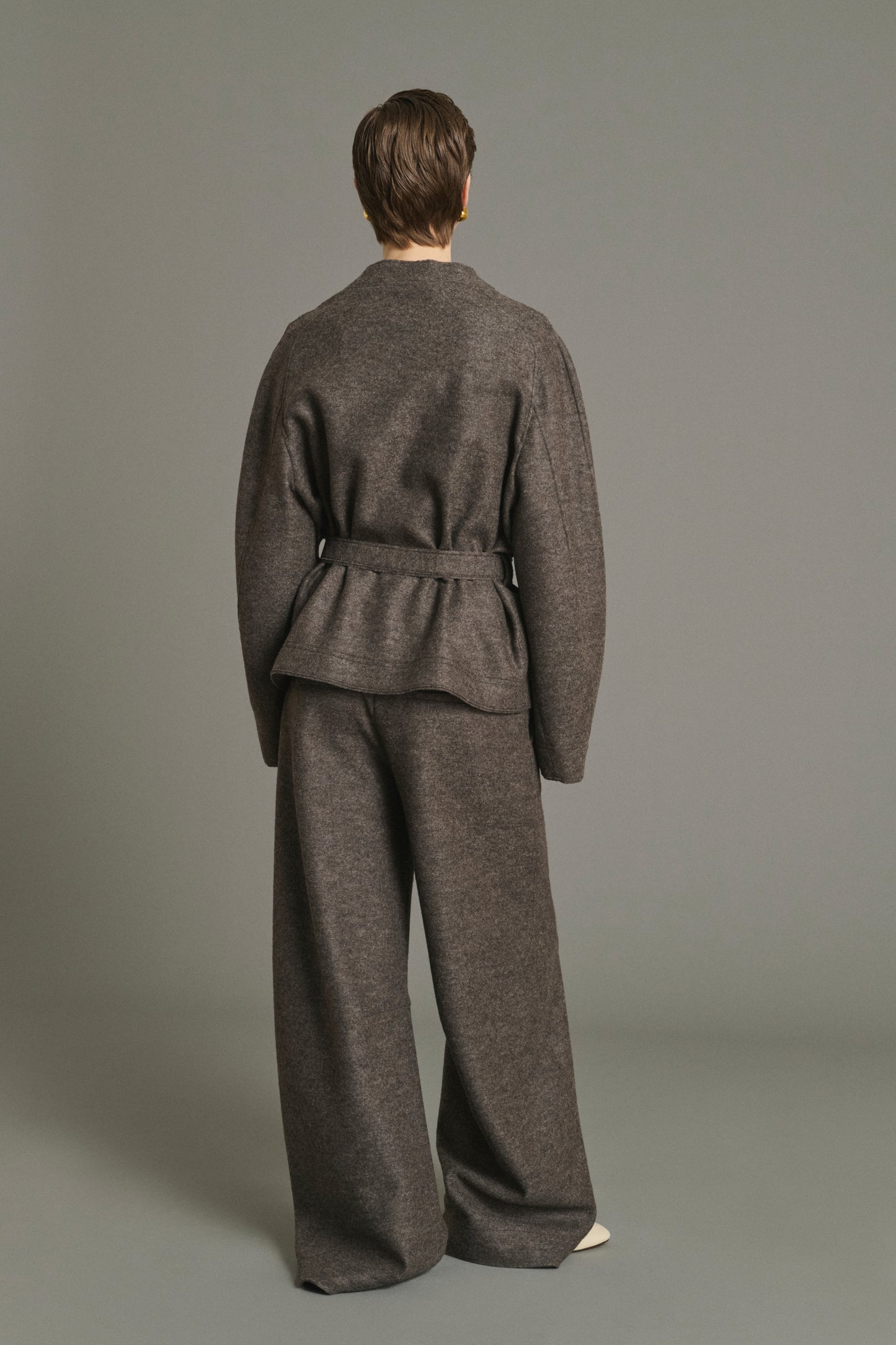 Pantalon Gibson - Taupe Chiné - Laine - Femme