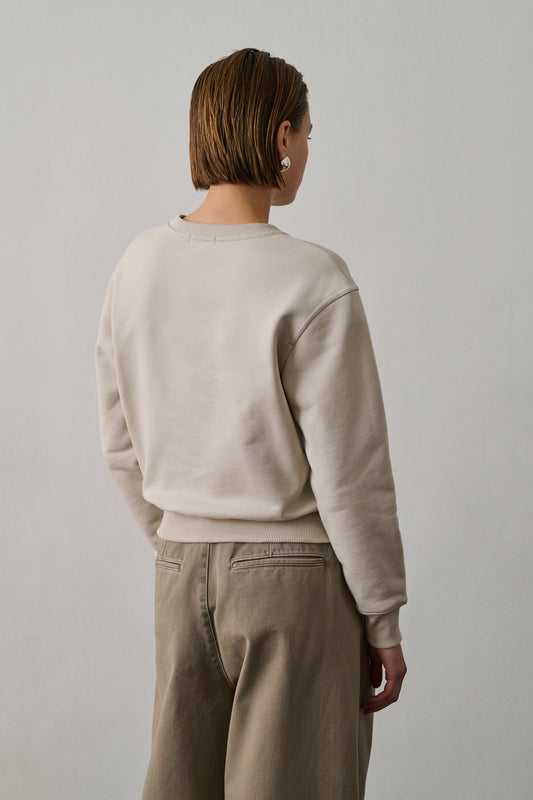Sweatshirt Donatien - Craie - Coton - Femme