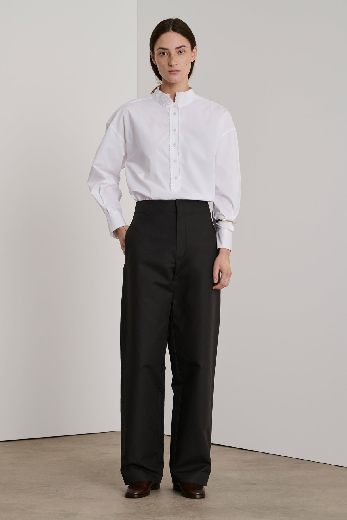 Chemise Poeme - Blanc - Coton - Femme vue 2