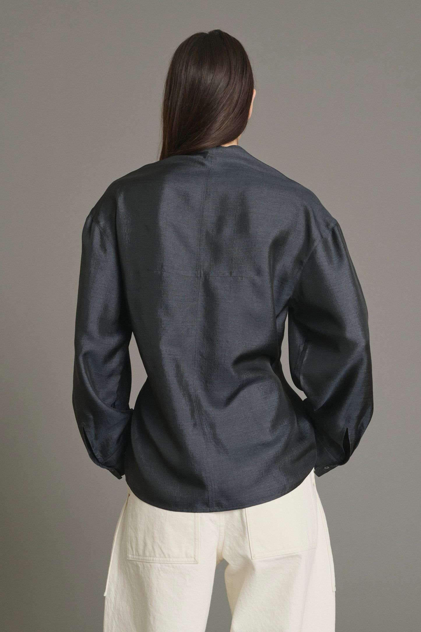Jenny Blouse - Anthracite Grey - Silk - Women