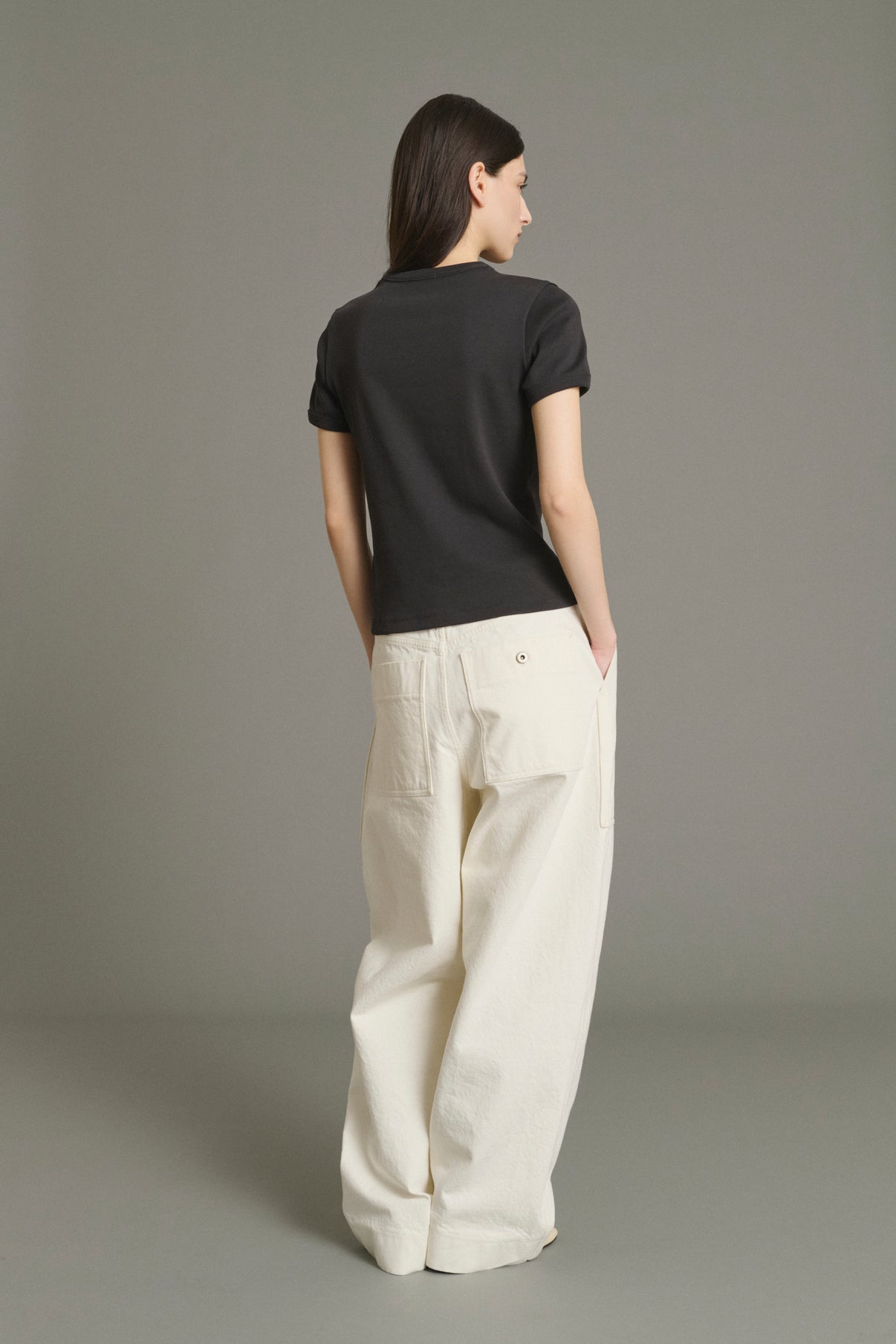 Tee-Shirt Aristide - Charbon - Coton - Femme vue 2