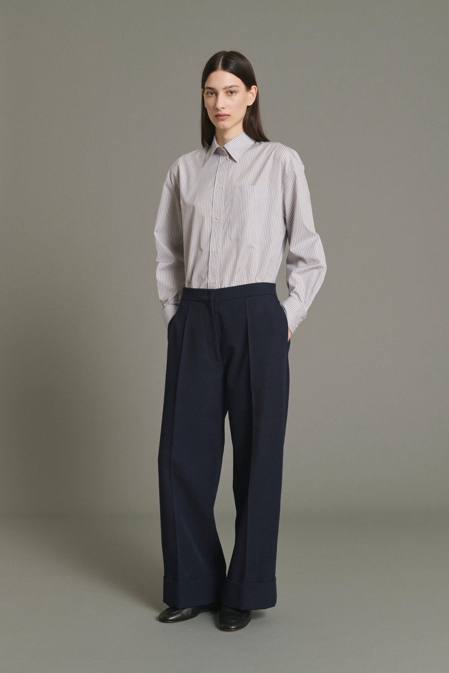 Pantalon Kobe - Navy - Laine - Femme