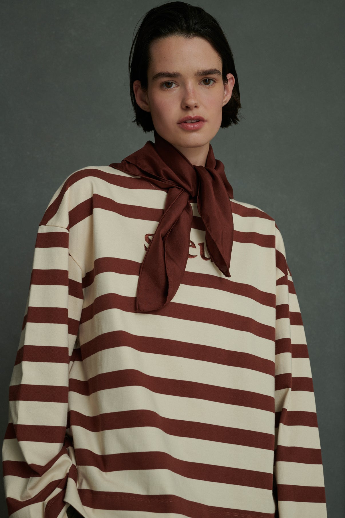 Foulard Square - Terre Battue - Soie - Femme vue 3