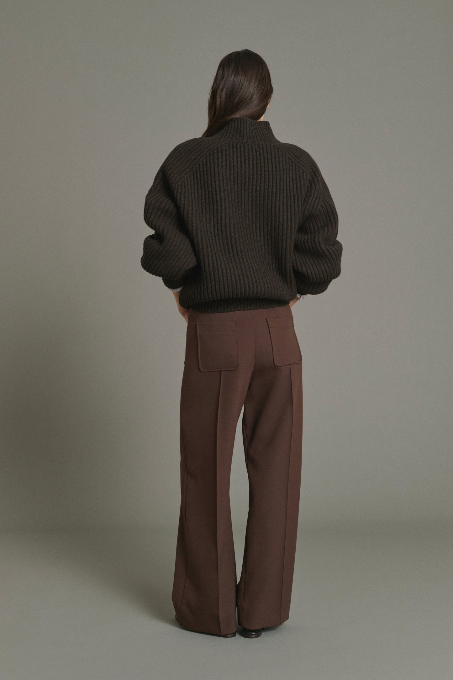 Pull Flamand - Chocolat - Laine Mérinos - Femme