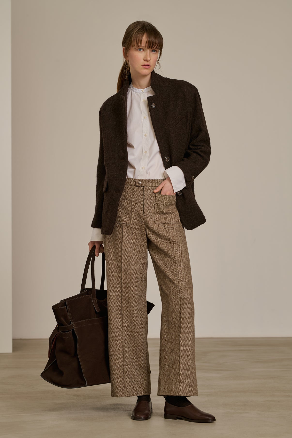 Pantalon Harry - Beige/Noisette - Laine - Femme vue 1
