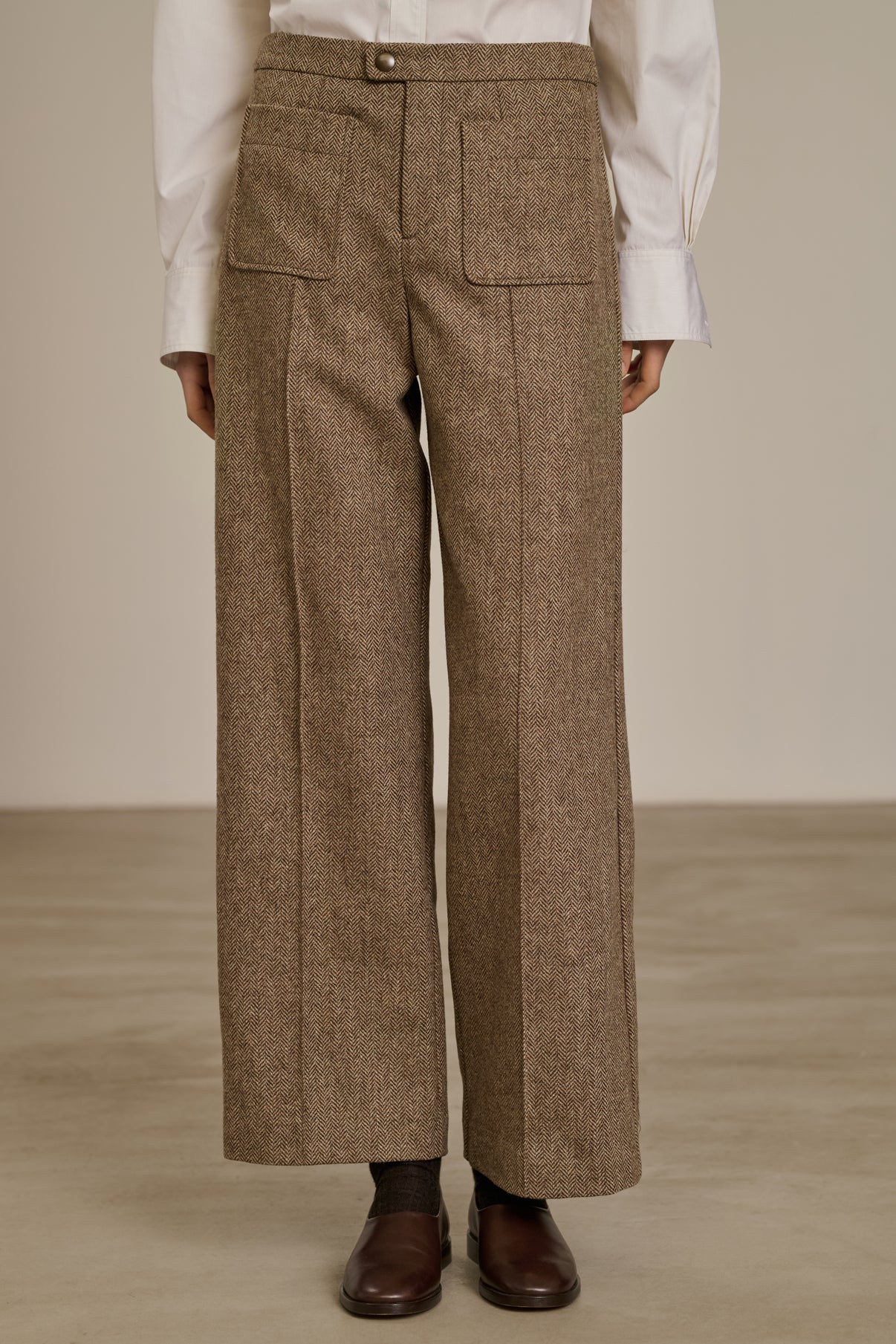 Pantalon Harry - Beige/Noisette - Laine - Femme vue 2