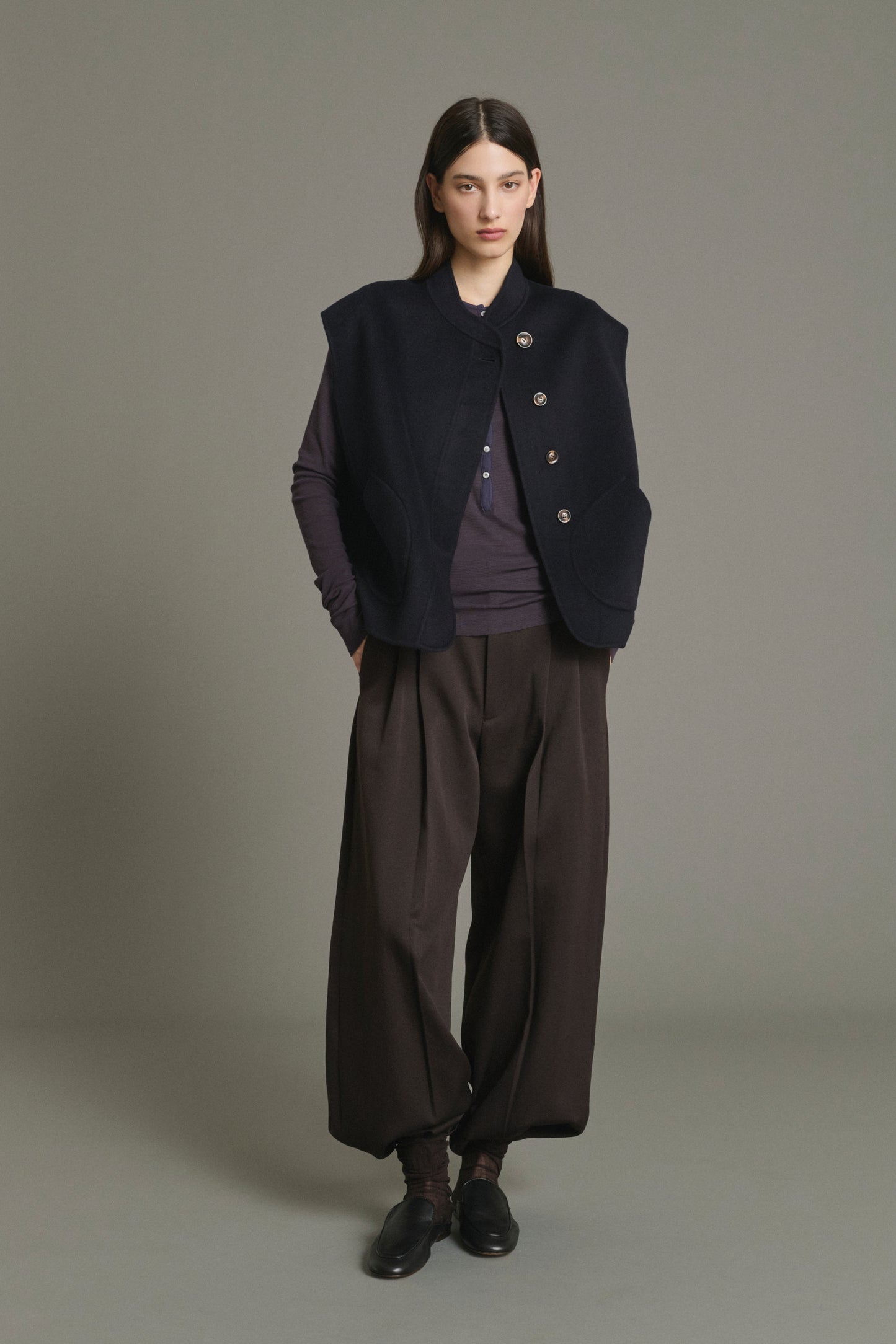 Blouson Adeline - Deep Navy Laine Femme - Soeur