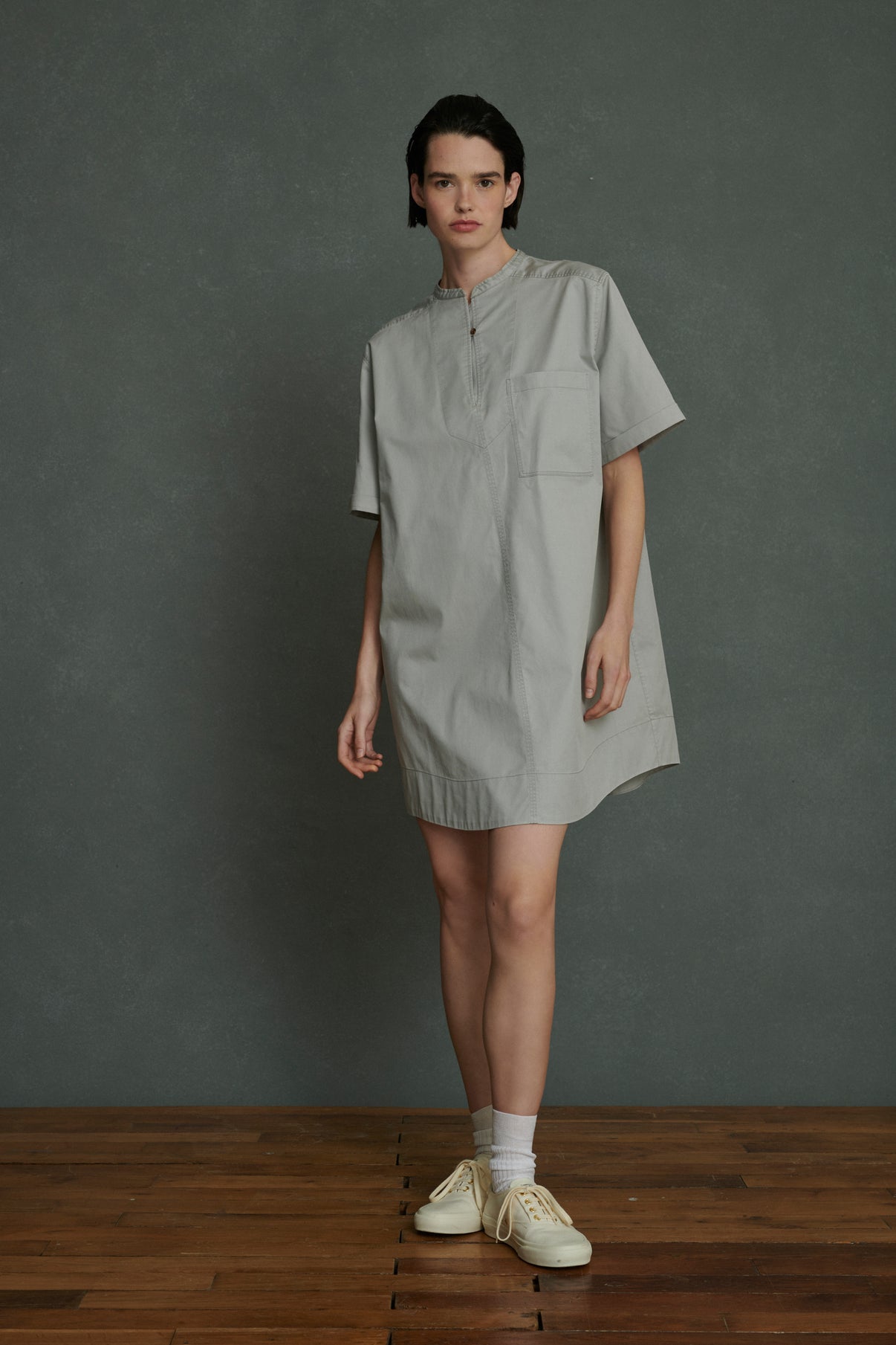 Robe Alice - Gris Clair - Coton - Femme vue 3