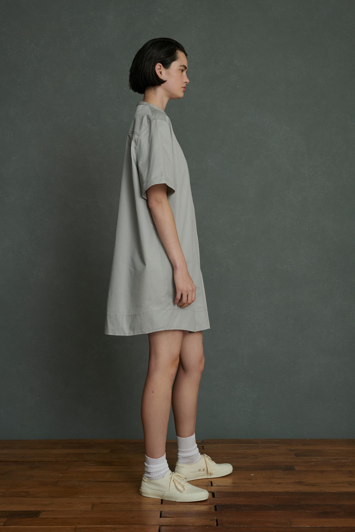 Robe Alice - Gris Clair - Coton - Femme vue 5