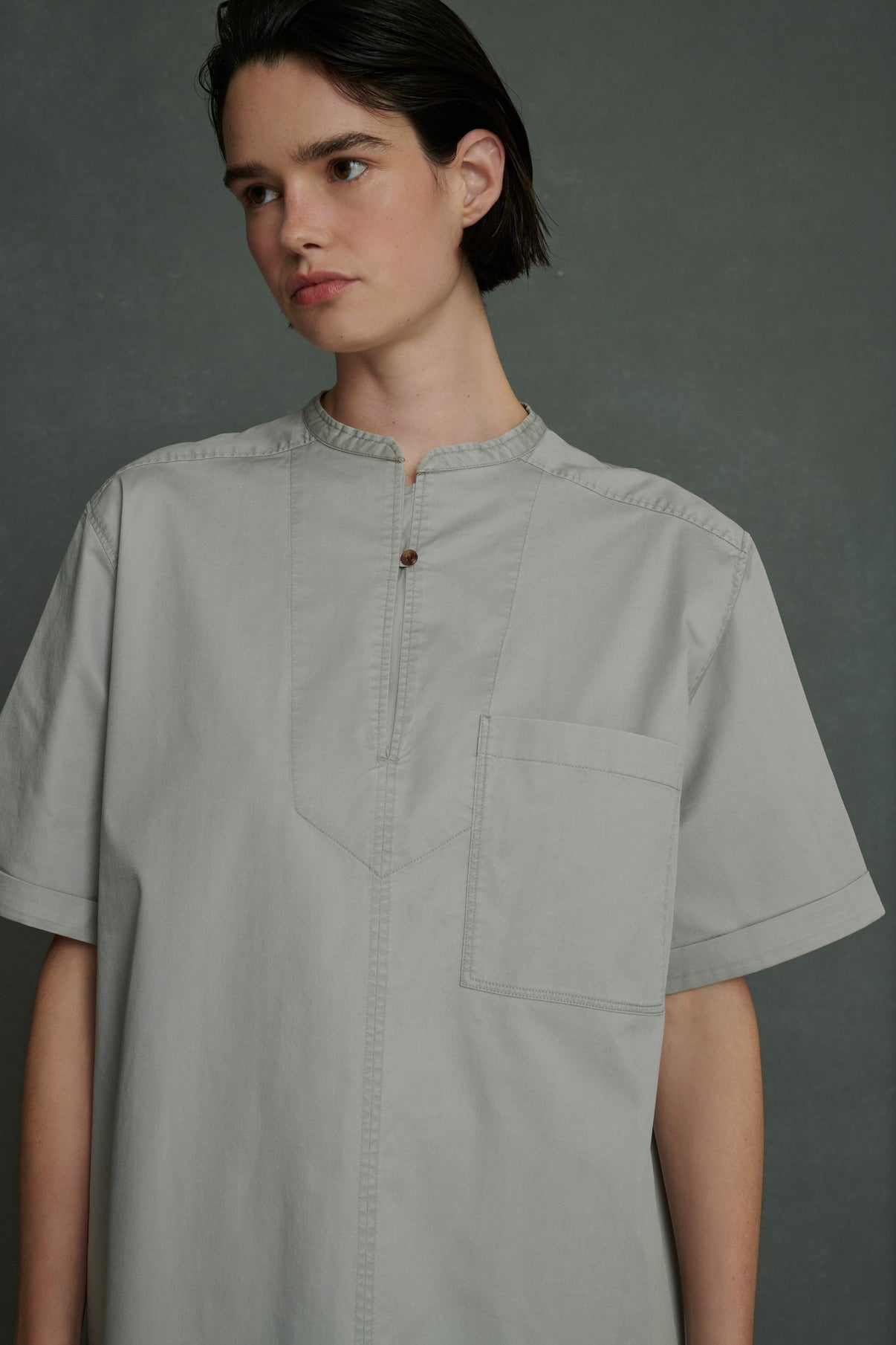Robe Alice - Gris Clair - Coton - Femme vue 6