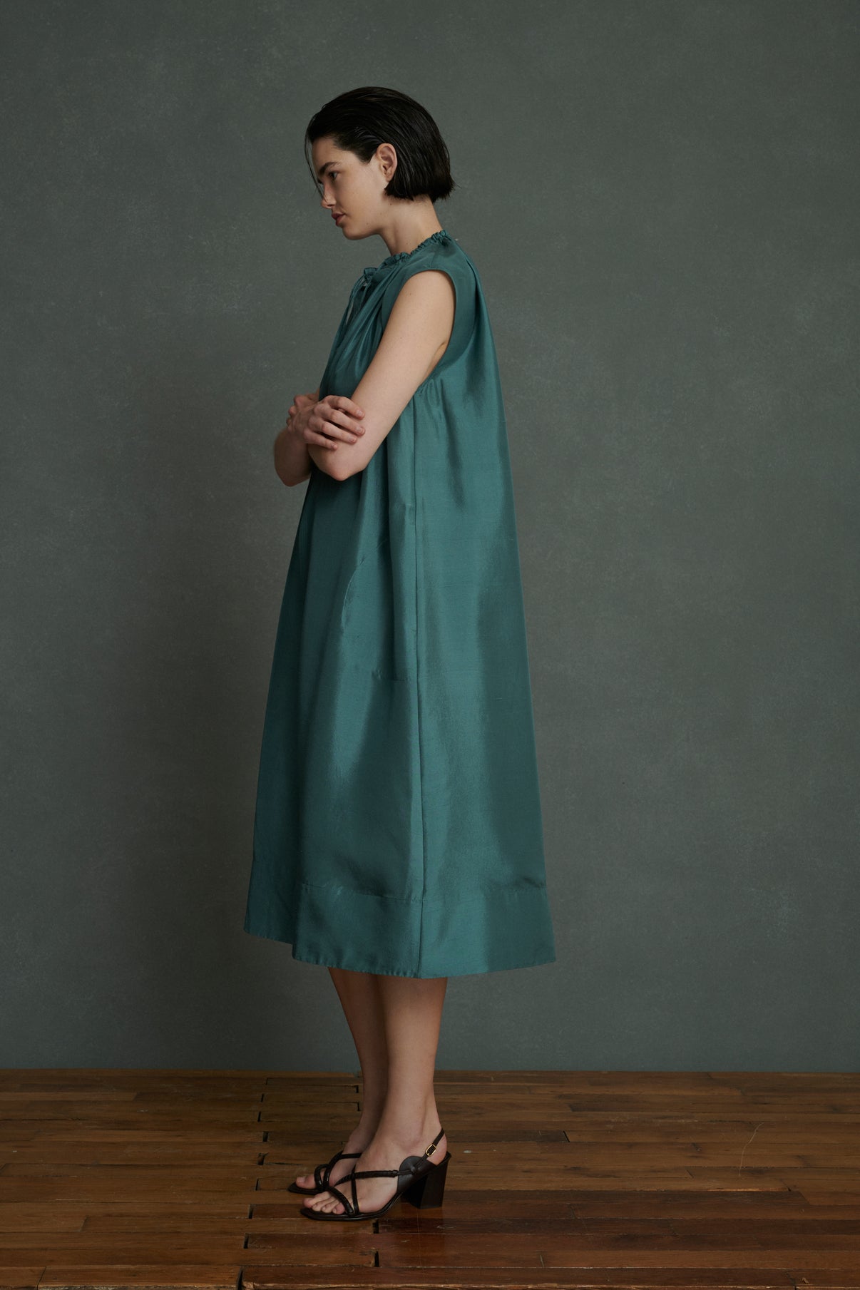 Robe Tamaris - Vert Canard - Soie - Femme vue 2