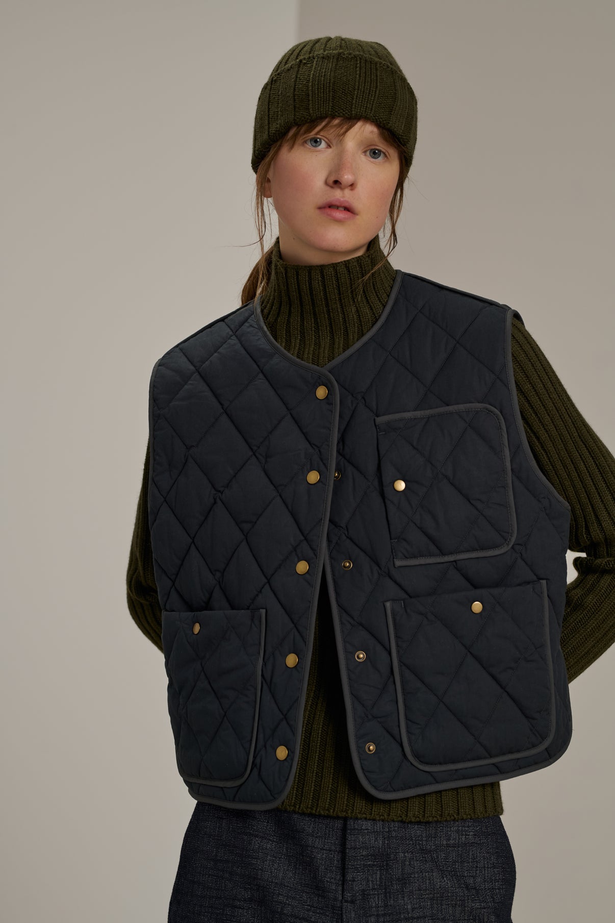 Bonnet Brest - Kaki Militaire - Laine - Femme vue 2