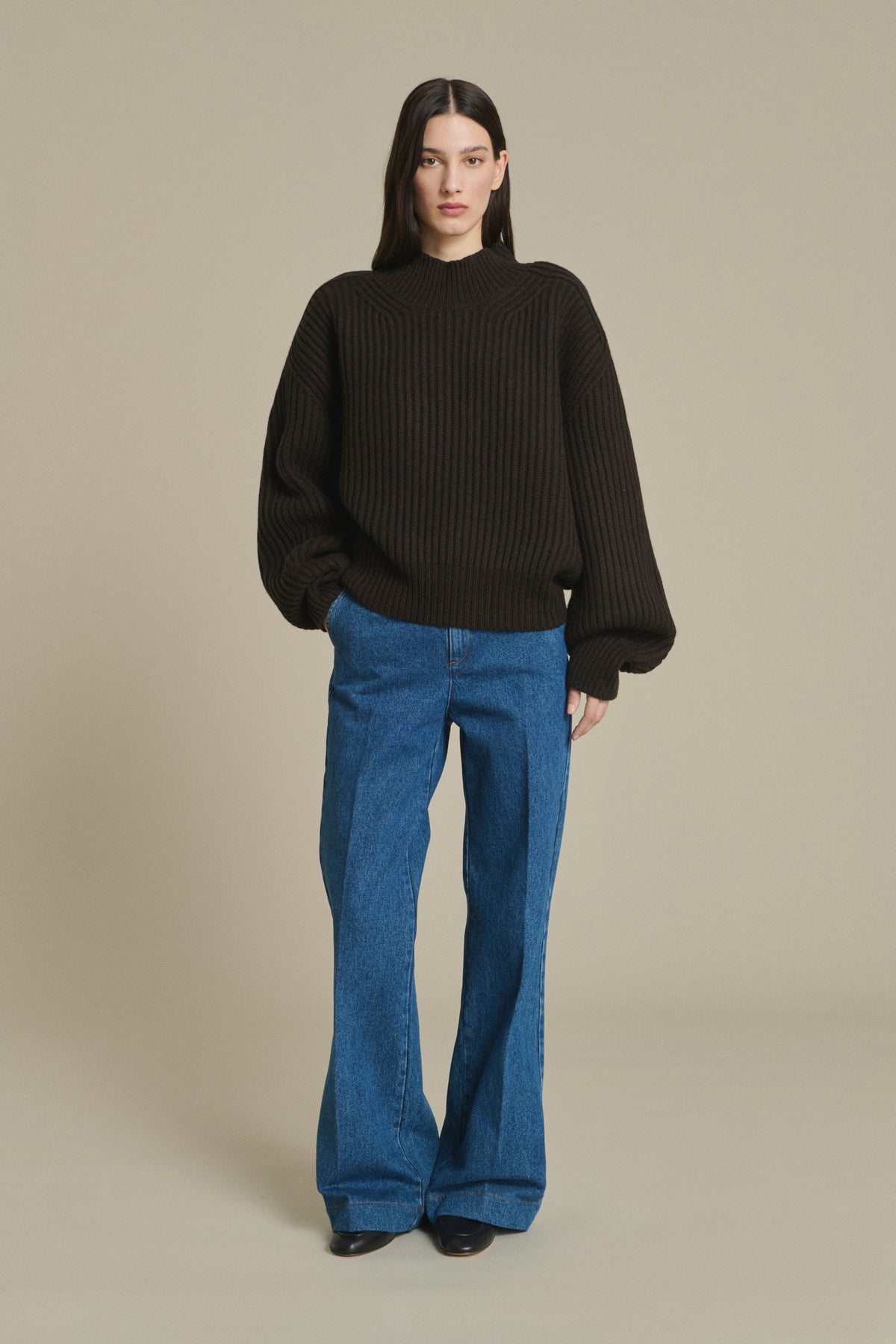Pull Flamand - Chocolat - Laine Mérinos - Femme