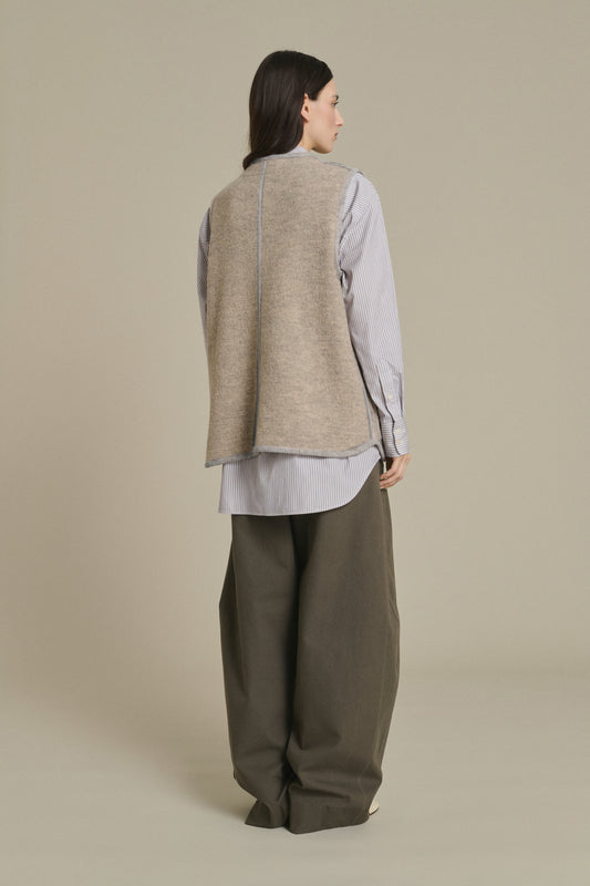 Chicago Jacket - Beige/Grey - Wool - Women