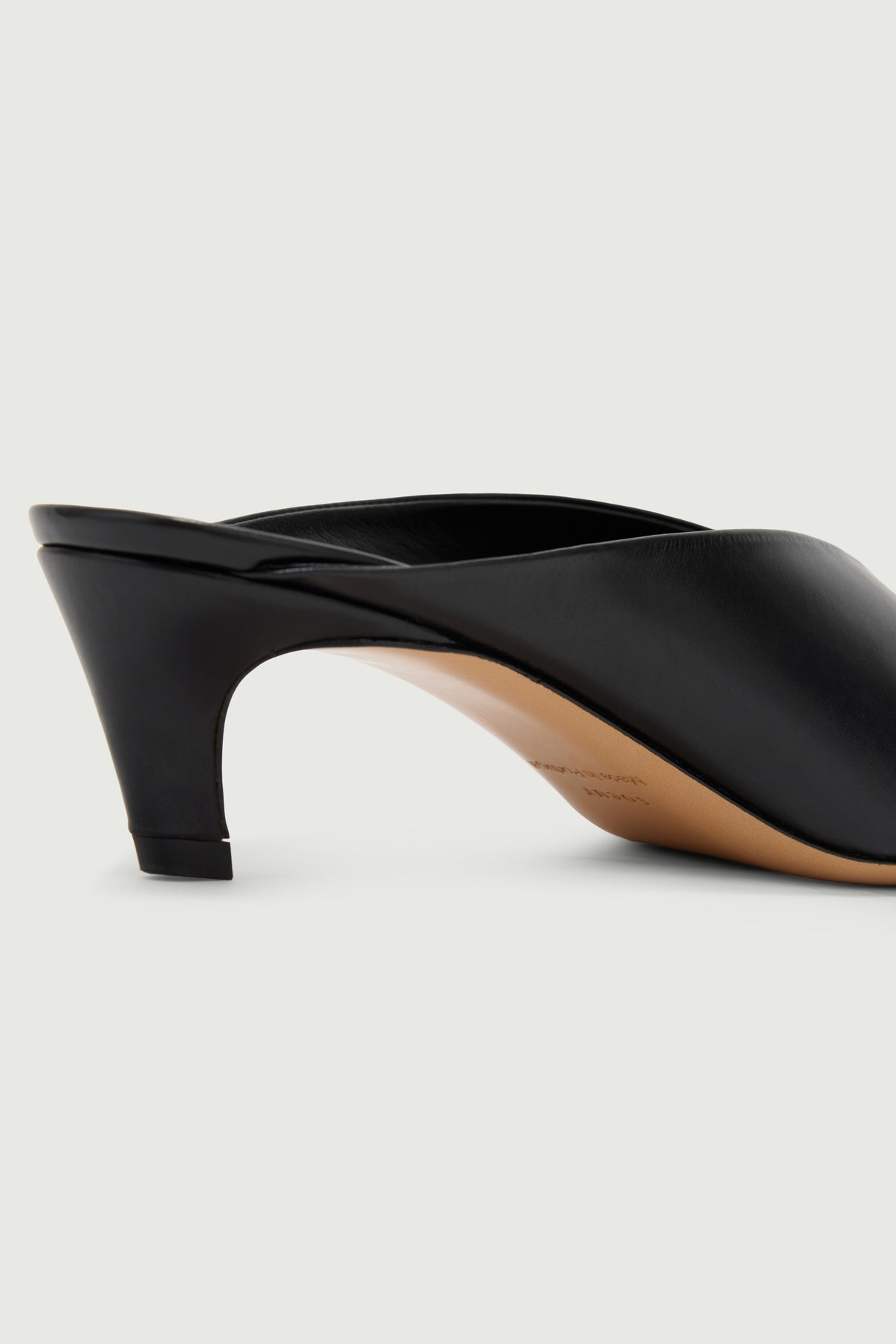 Mules Amalie - Noir Cuir à Talon - Soeur vue 4