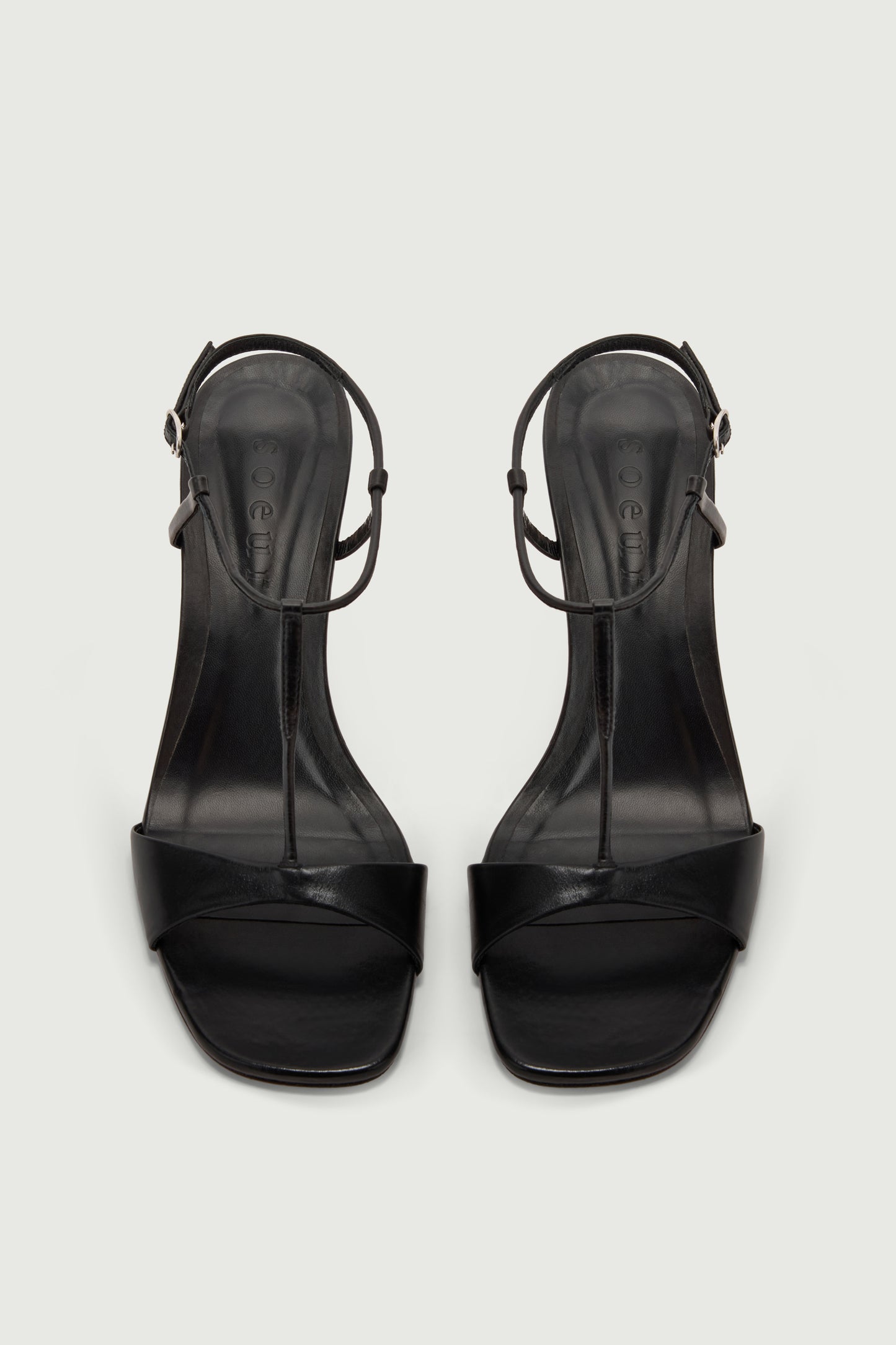 Sandales Cecilie - Noir Cuir à Talon - Soeur