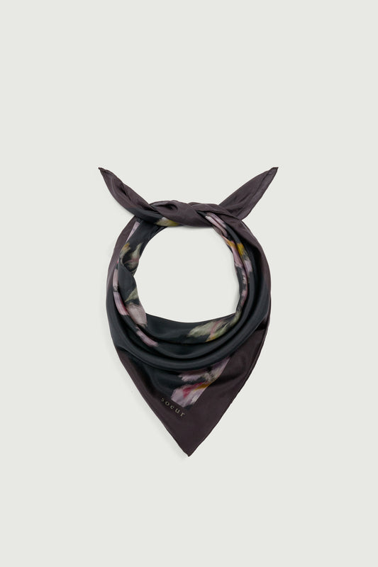 Foulard Capucine - Anthracite/Violet - Soie - Femme