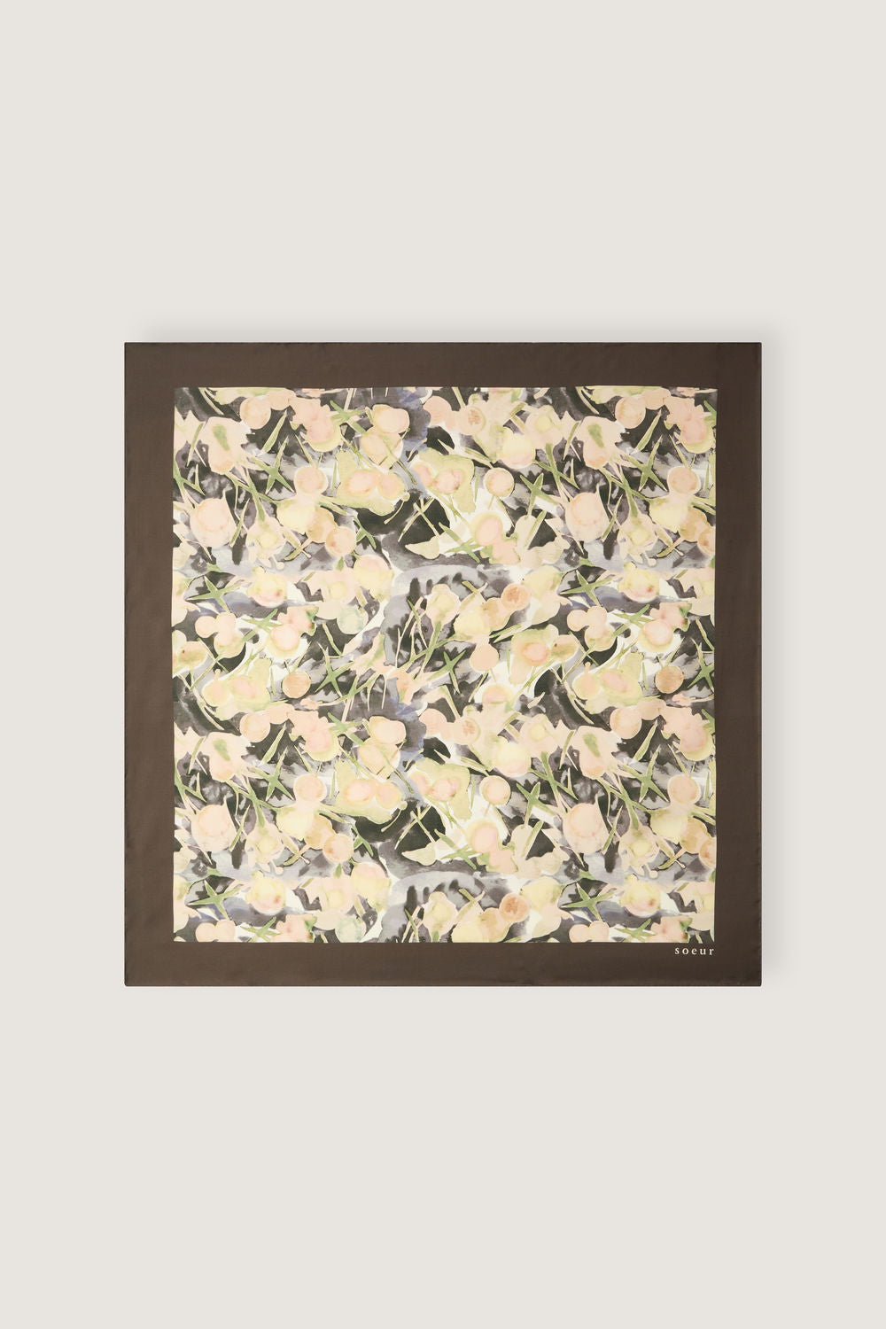 Foulard Capucine - Gris Vert - Soie - Femme vue 2