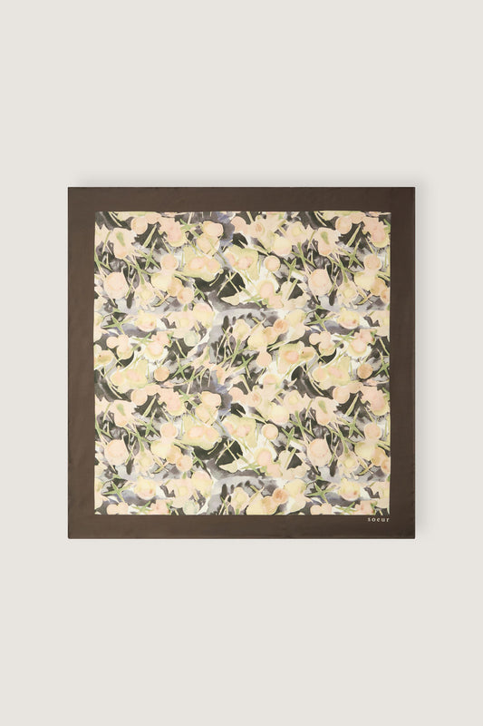 Foulard Capucine - Gris Vert - Soie - Femme