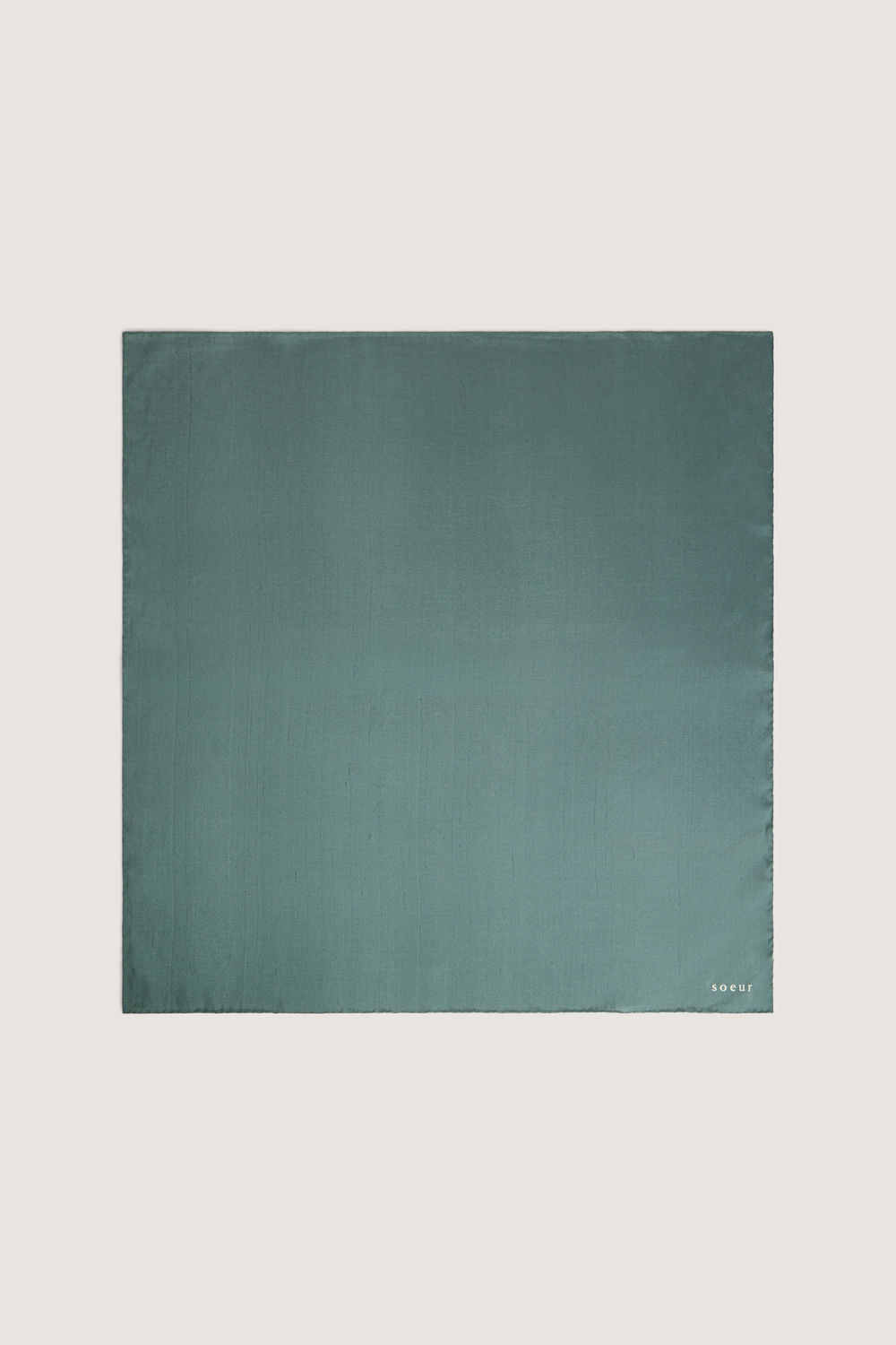 Foulard Square - Vert Canard - Soie - Femme