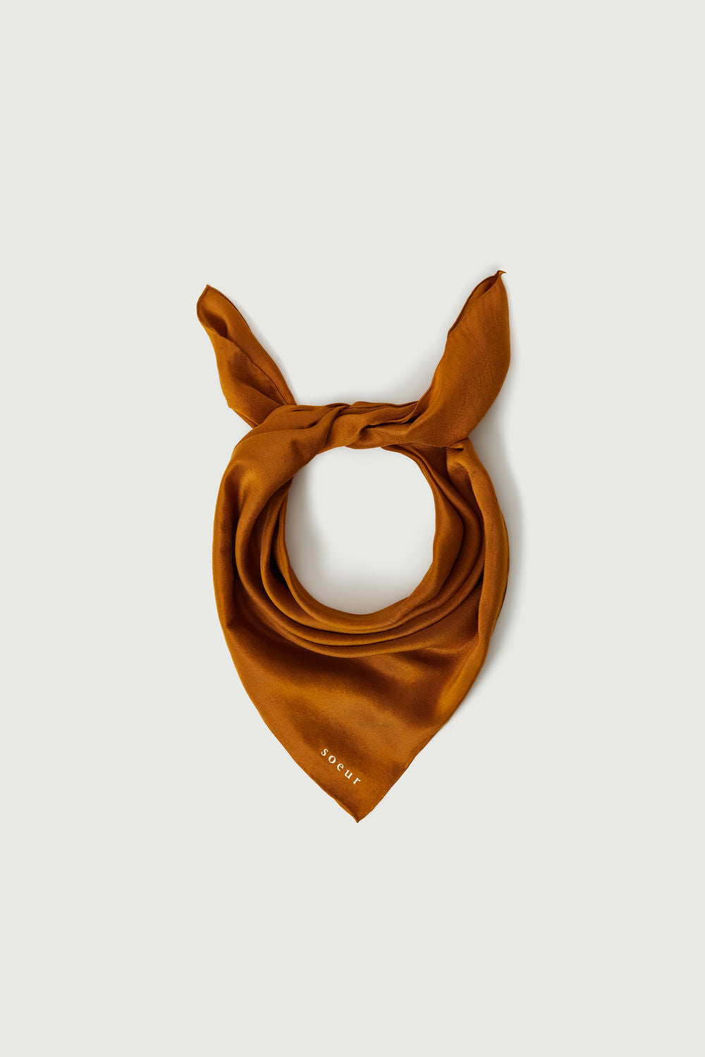 Foulard Square - Orange - Soie - Femme vue 2