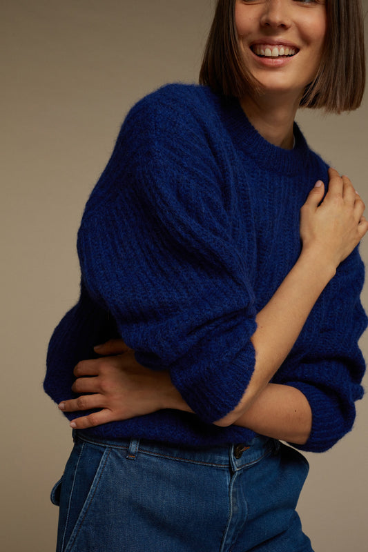 PULL GINETTE ÉCRU CHINÉ