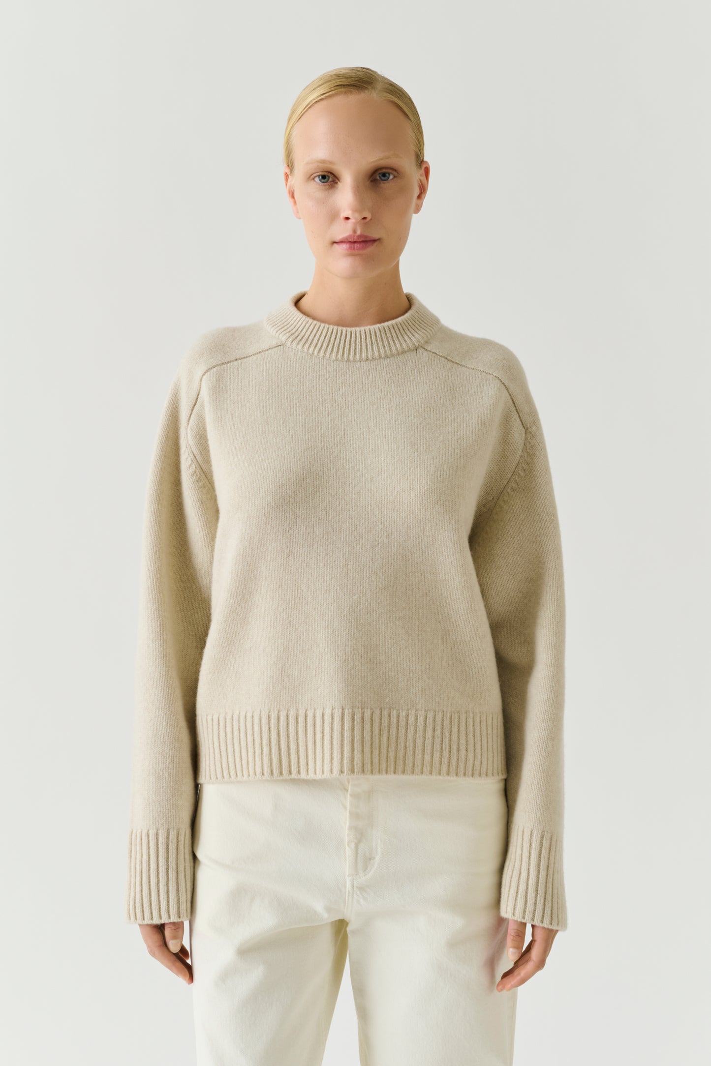 Will pullover - Écru Chiné - Merino Wool - Women