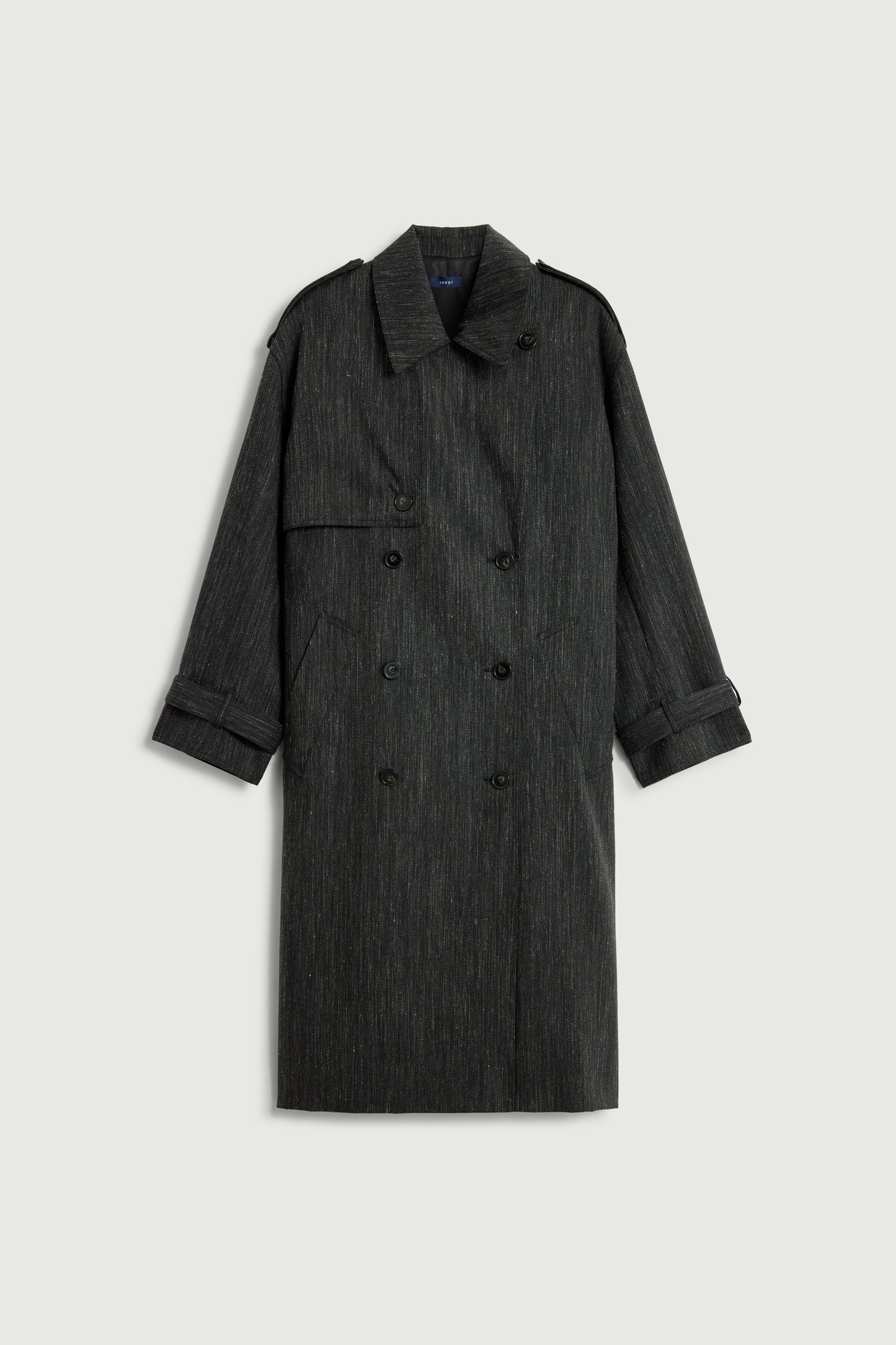 Jourdain Trench - Anthracite Grey - Wool - Women